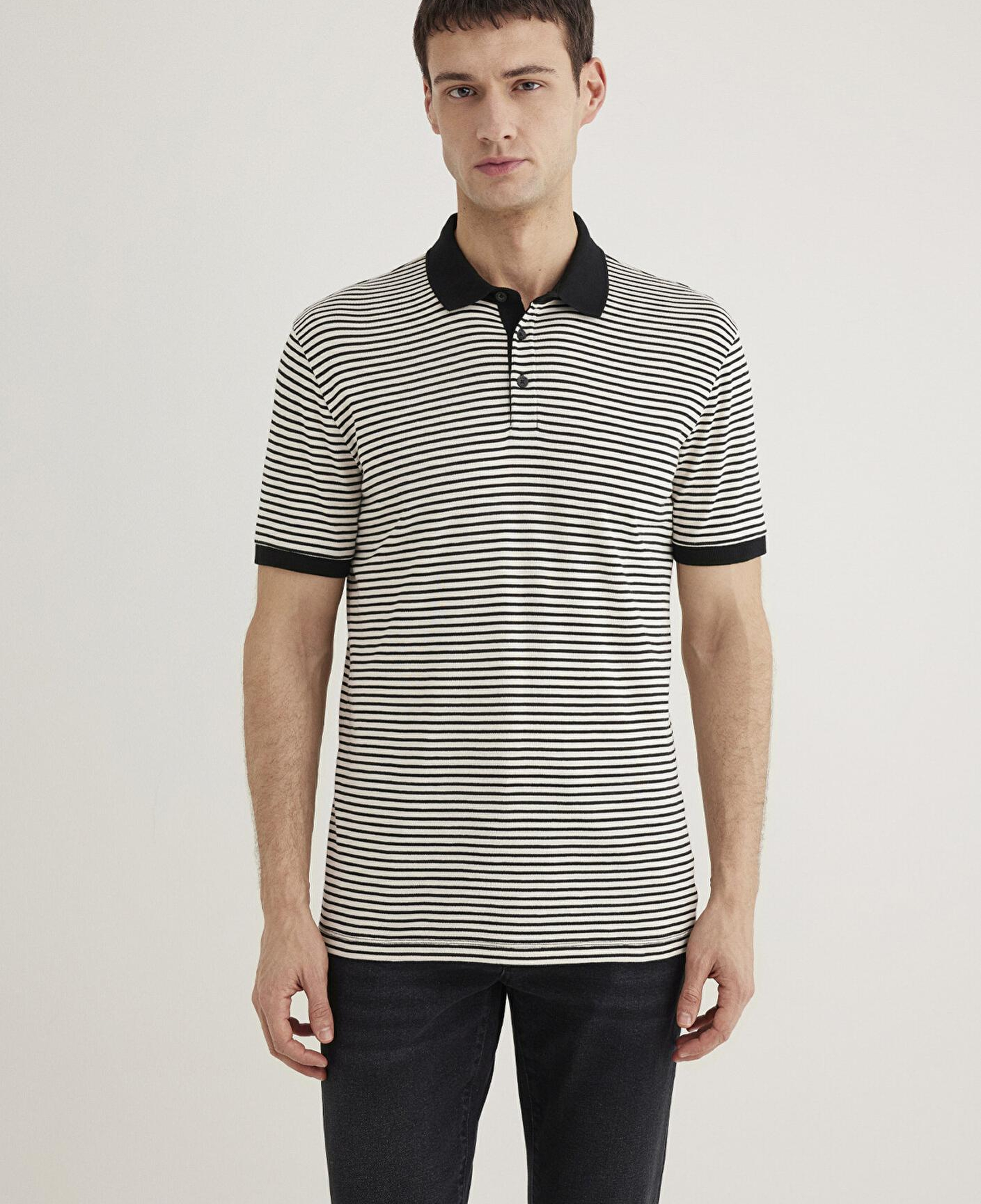 Mavi Mavi Black Çizgili Polo Tişört Slim Fit / Dar Kesim 0611843-70055