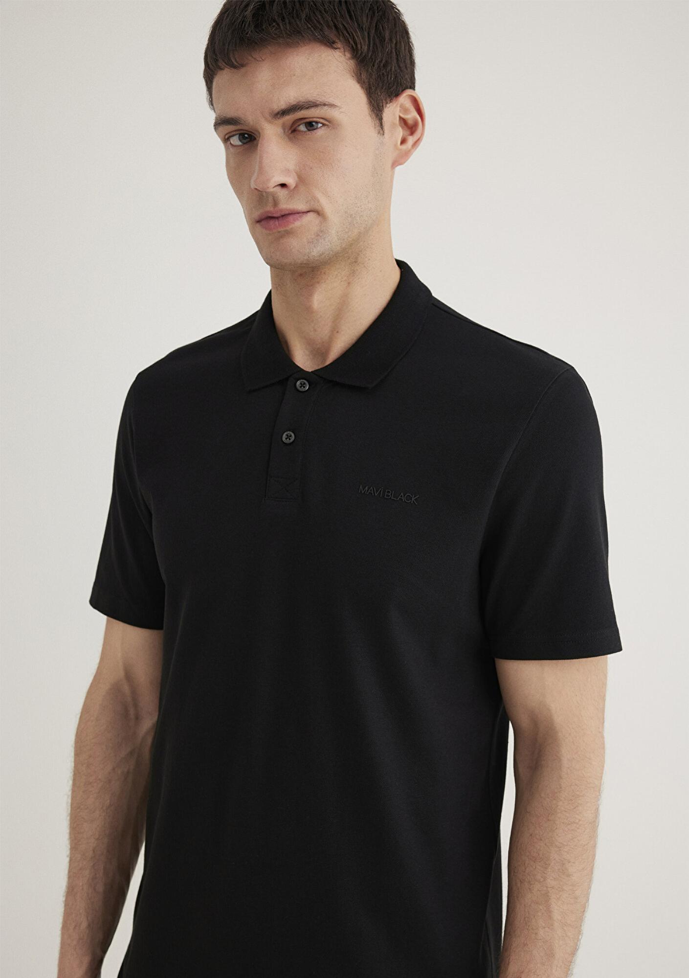 Mavi Siyah (TENCEL™) Polo Tişört Regular Fit / Normal Kesim 0611837-900