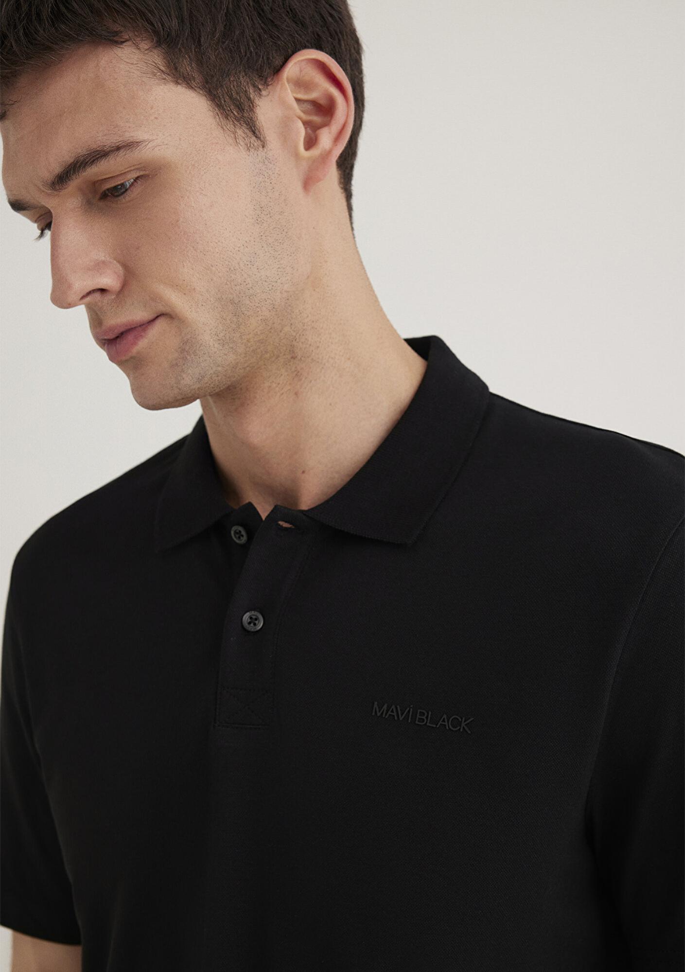 Mavi Siyah (TENCEL™) Polo Tişört Regular Fit / Normal Kesim 0611837-900