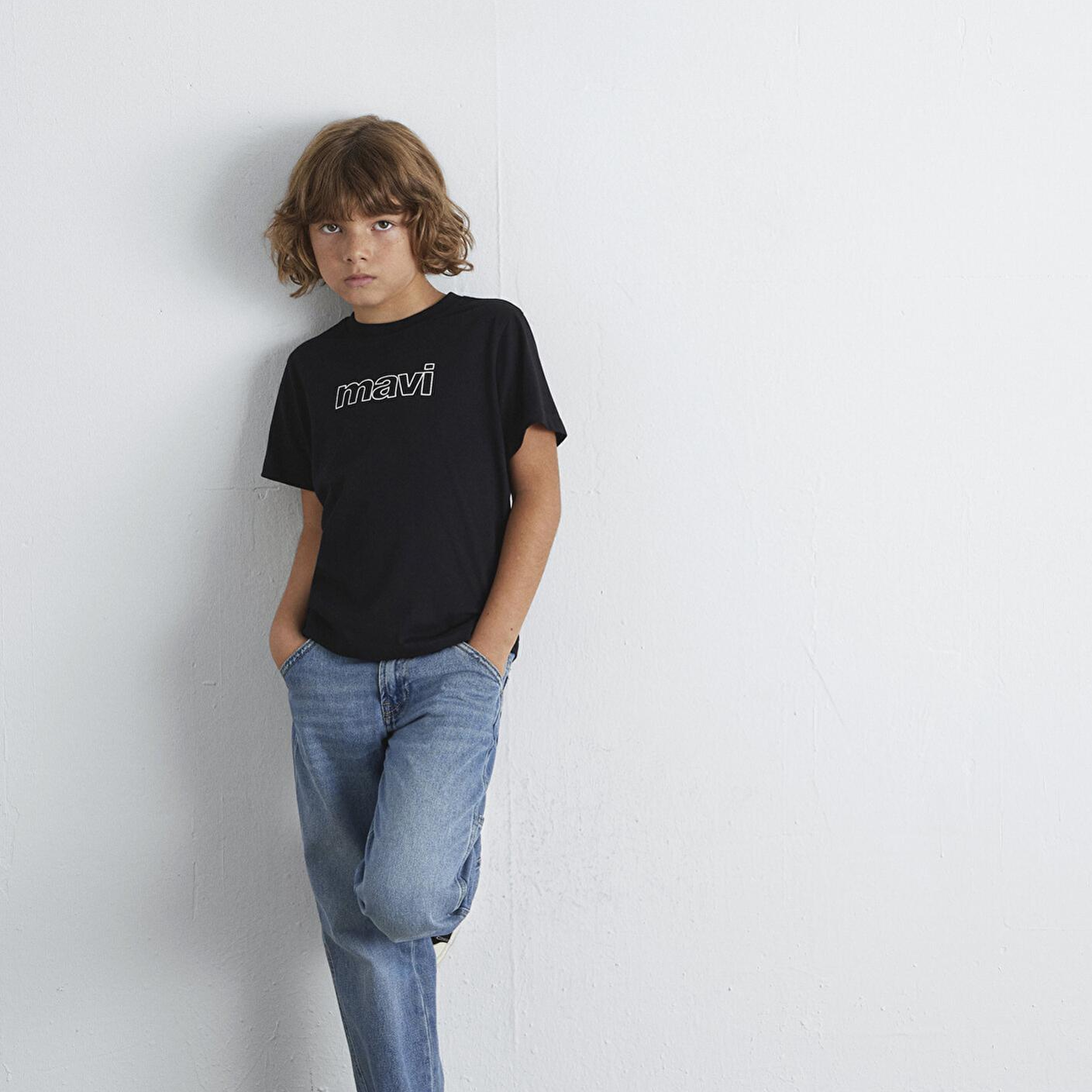 Mavi Mavi Logo Baskılı Siyah Tişört Regular Fit / Normal Kesim 66323900