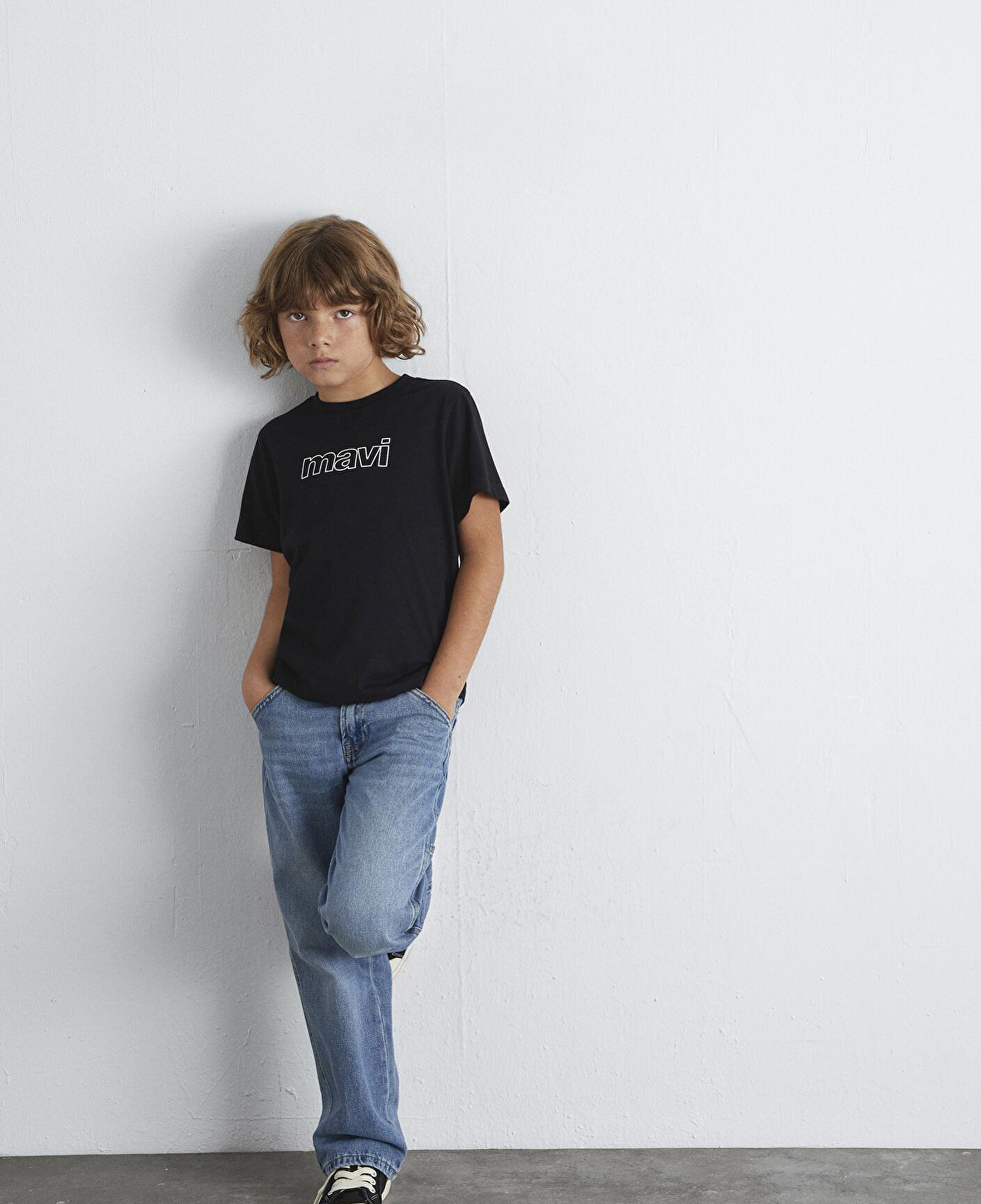 Mavi Mavi Logo Baskılı Siyah Tişört Regular Fit / Normal Kesim 66323900