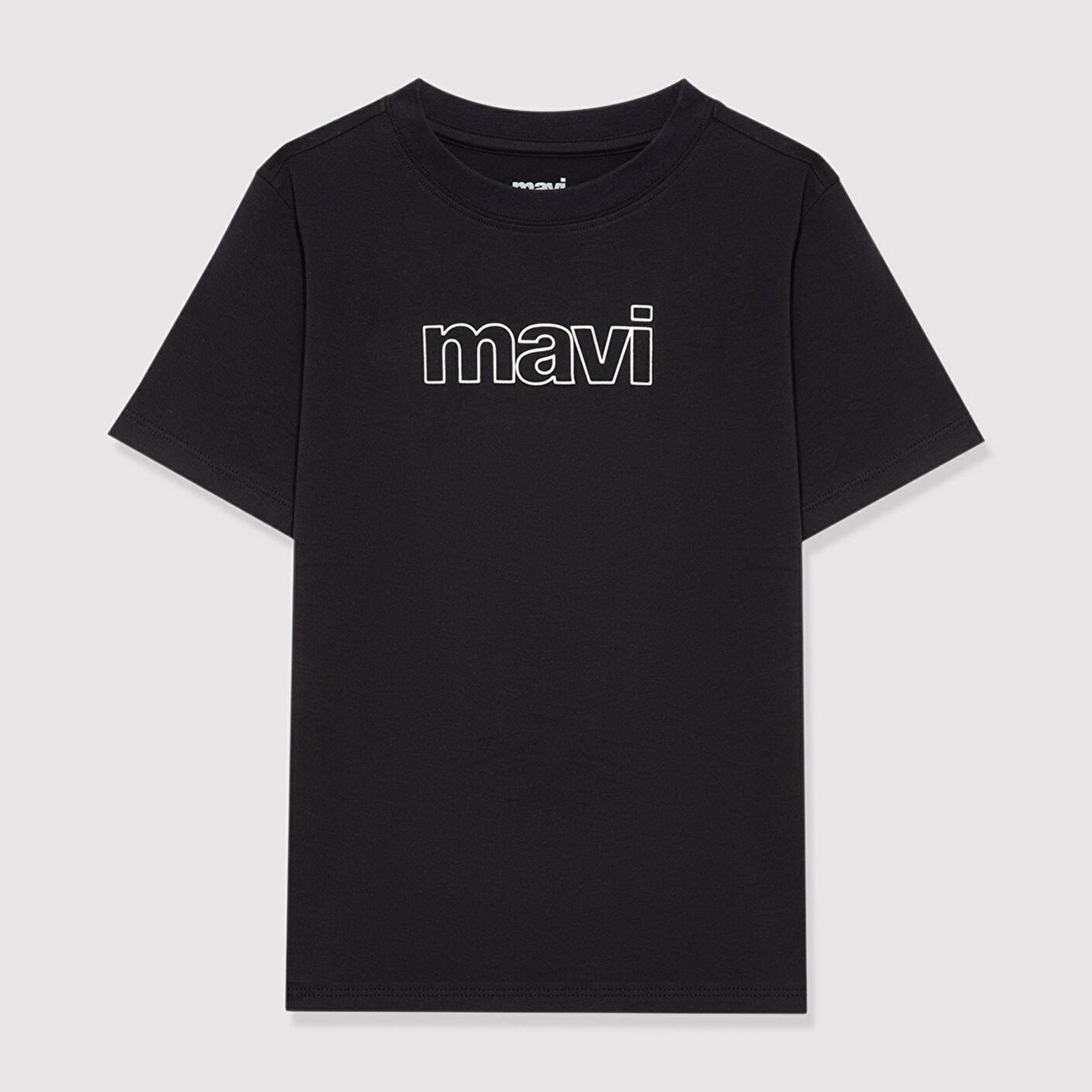 Mavi Mavi Logo Baskılı Siyah Tişört Regular Fit / Normal Kesim 66323900