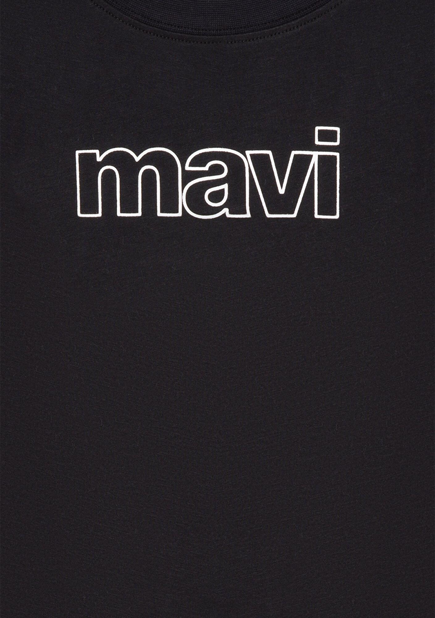 Mavi Mavi Logo Baskılı Siyah Tişört Regular Fit / Normal Kesim 66323900