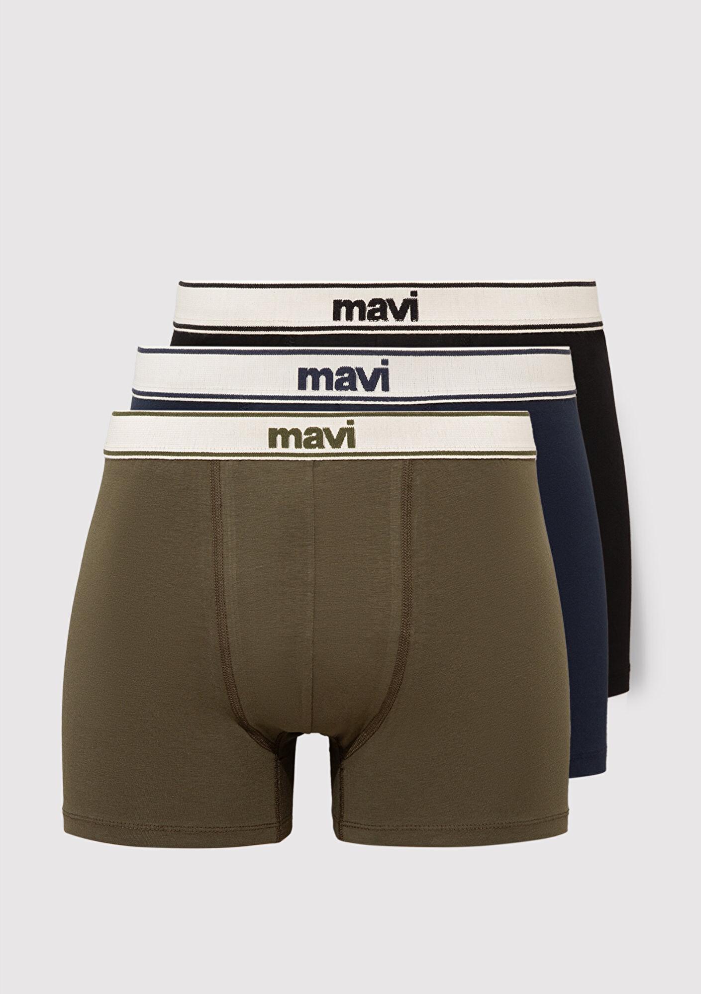 Mavi 3lü Basic Boxer 0911416-33648