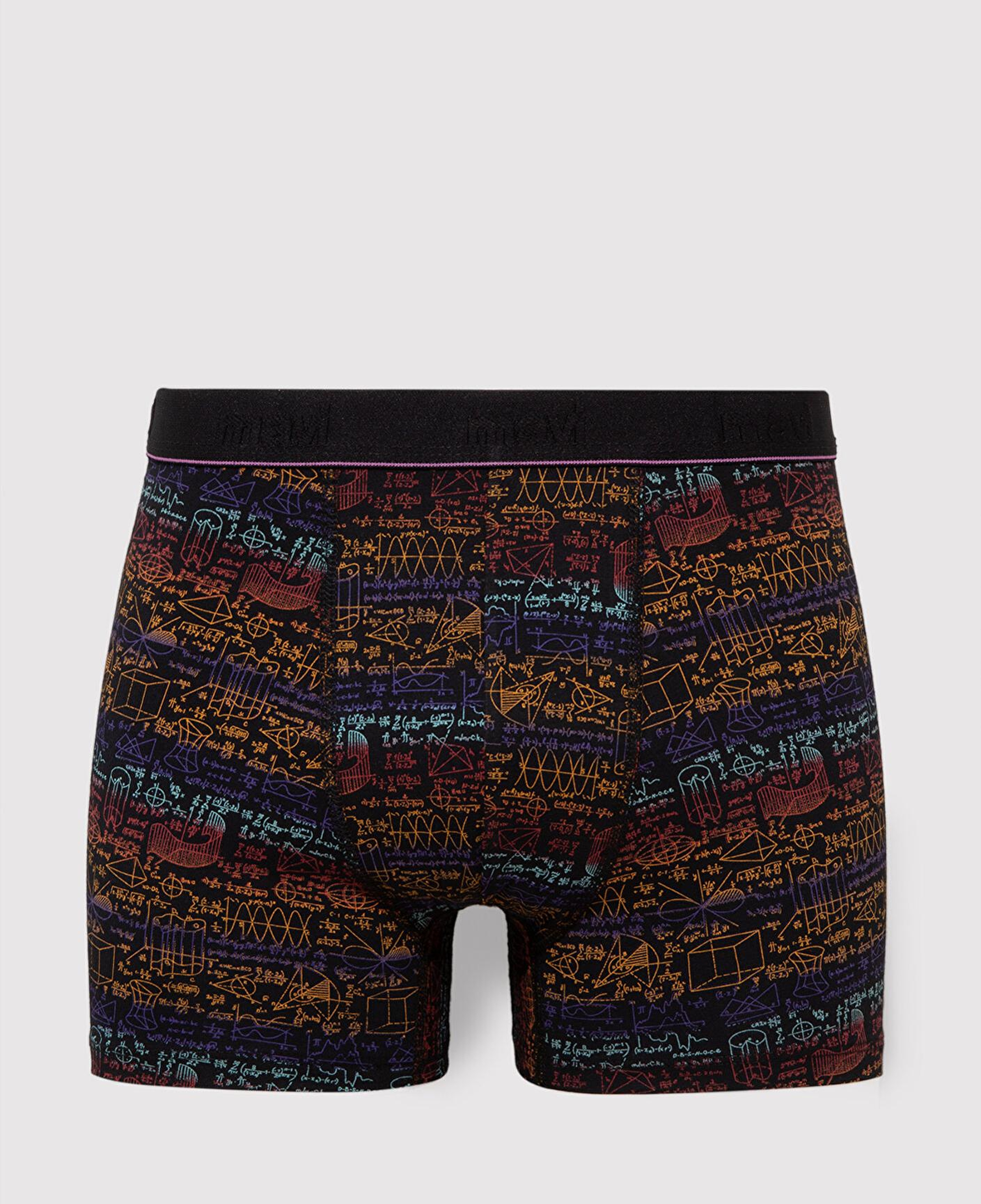 Mavi 3lü Baskılı Siyah Boxer 0911420-900