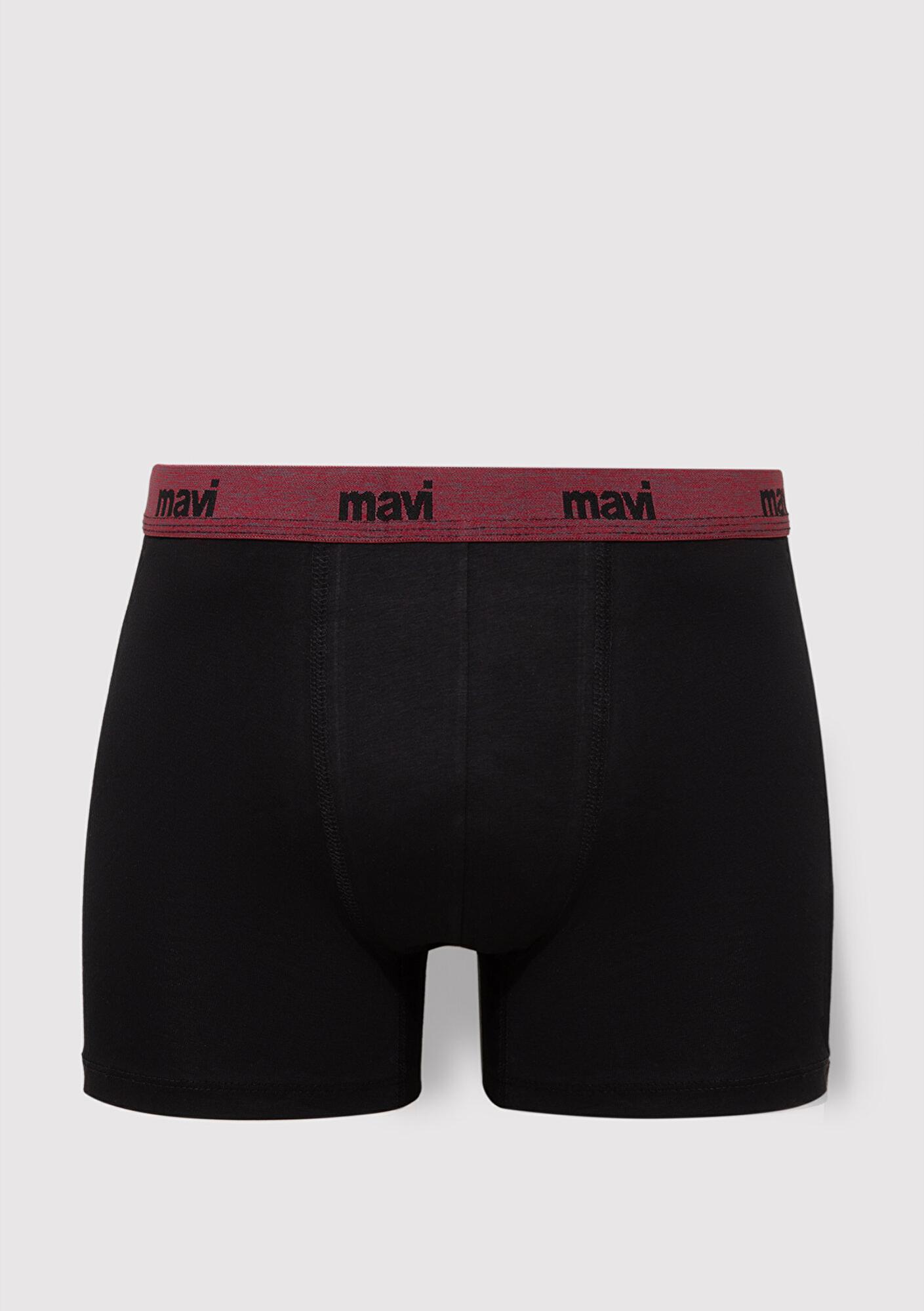 Mavi 3lü Siyah Basic Boxer 0911408-85585