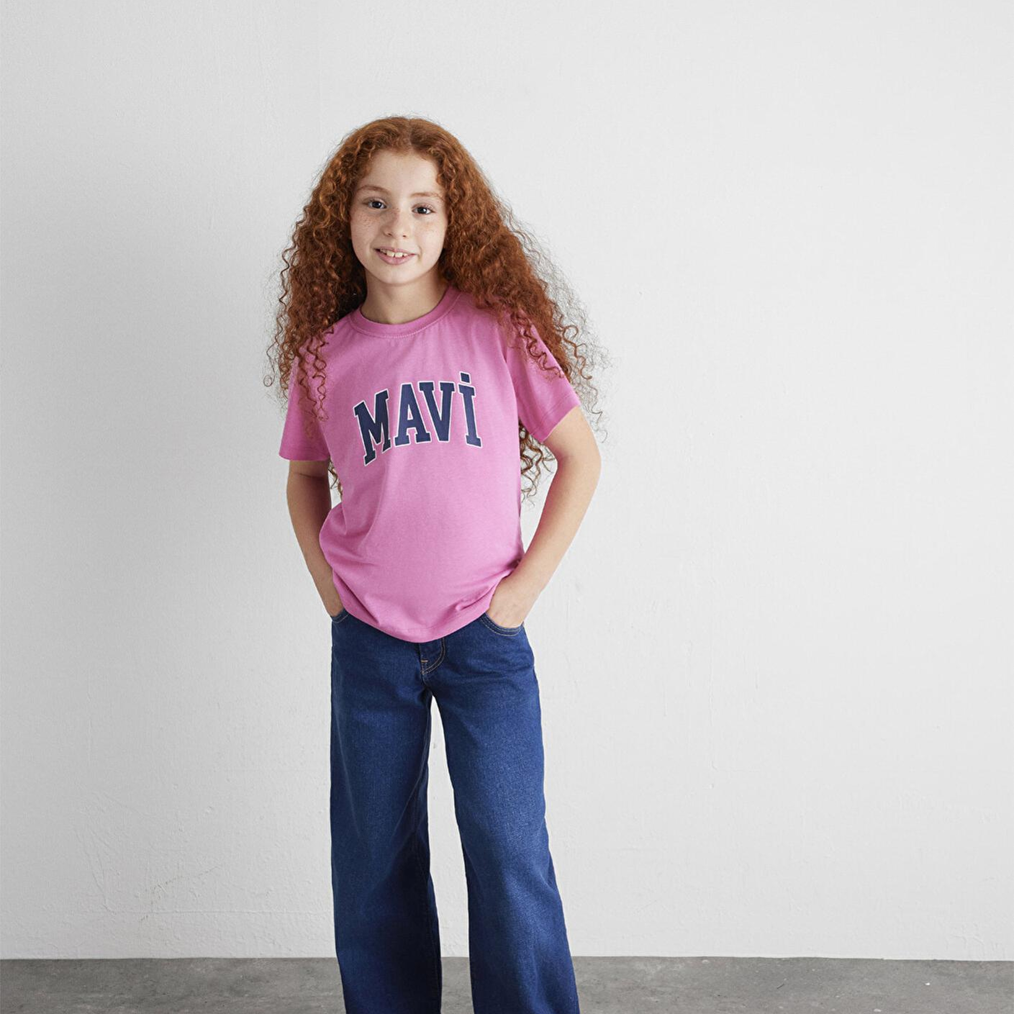 Mavi Mavi Logo Baskılı Pembe Tişört Regular Fit / Normal Kesim 7610109-71033