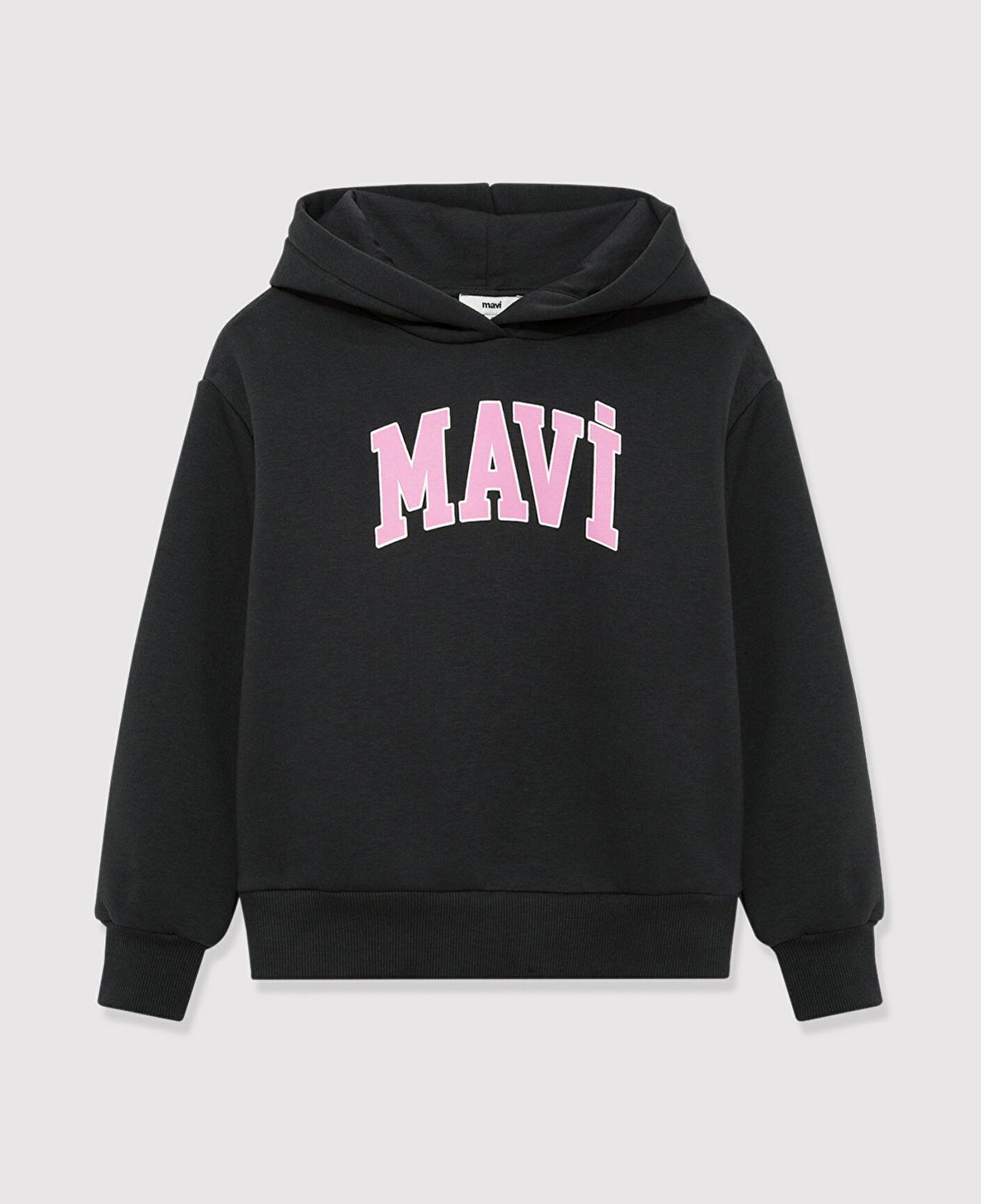 Mavi Mavi Logo Baskılı Kapüşonlu Antrasit Sweatshirt 7610035-70087