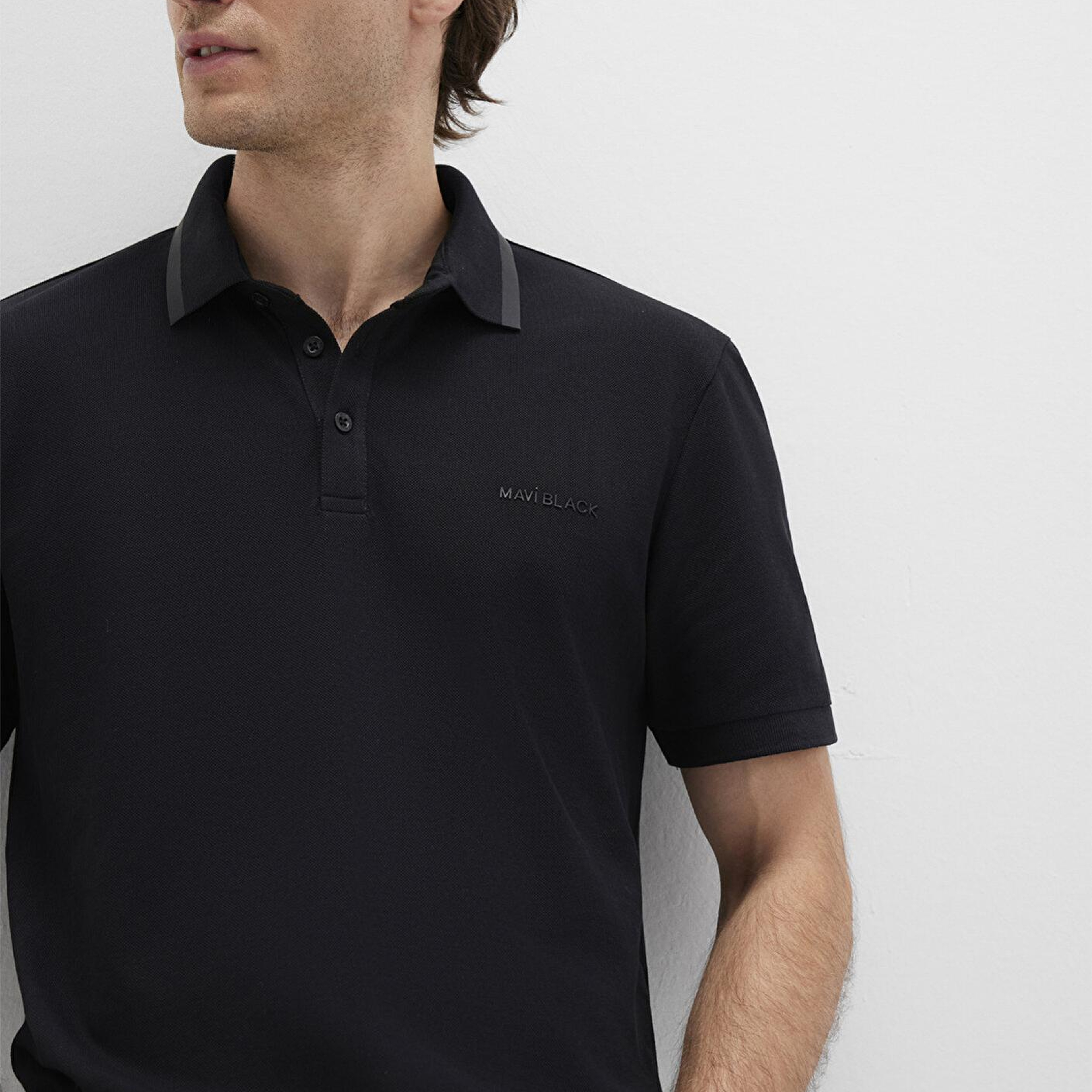 Mavi Siyah Polo Tişört Slim Fit / Dar Kesim 0611829-900