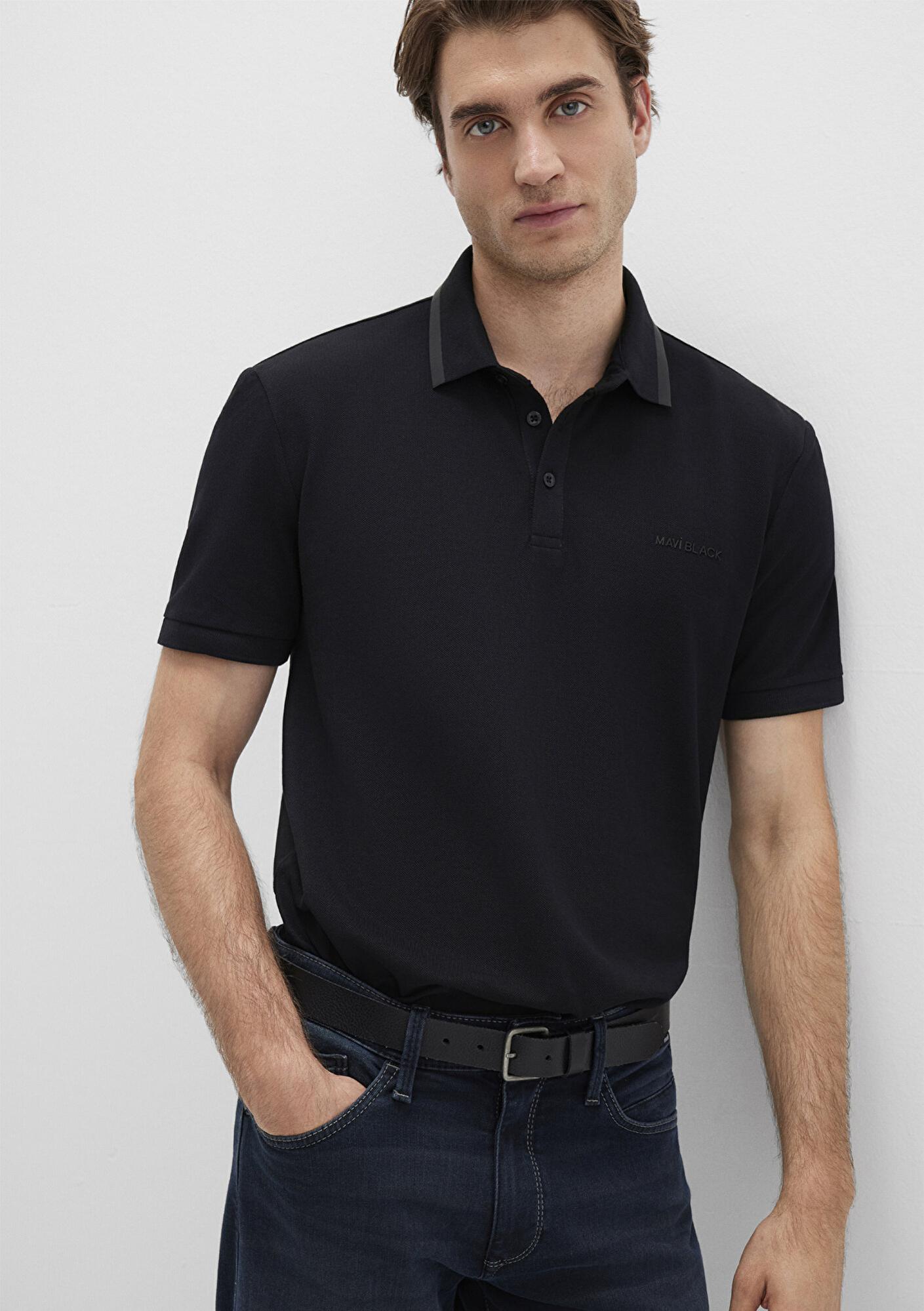 Mavi Siyah Polo Tişört Slim Fit / Dar Kesim 0611829-900