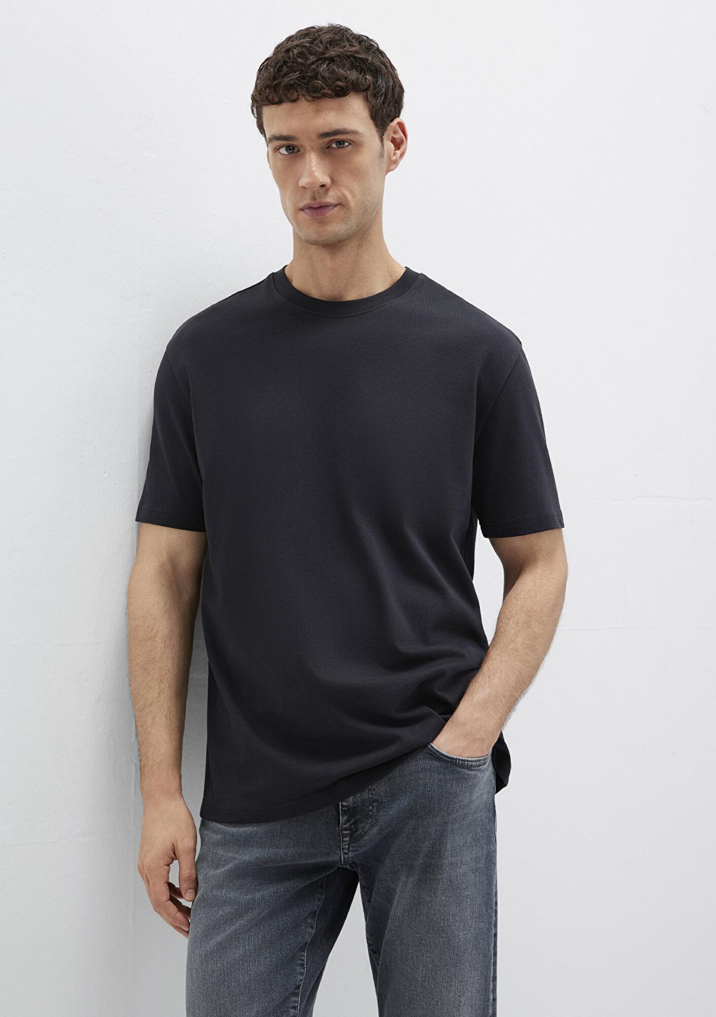 Mavi Bisiklet Yaka Siyah Basic Tişört Loose Fit / Bol Rahat Kesim 0611596-900