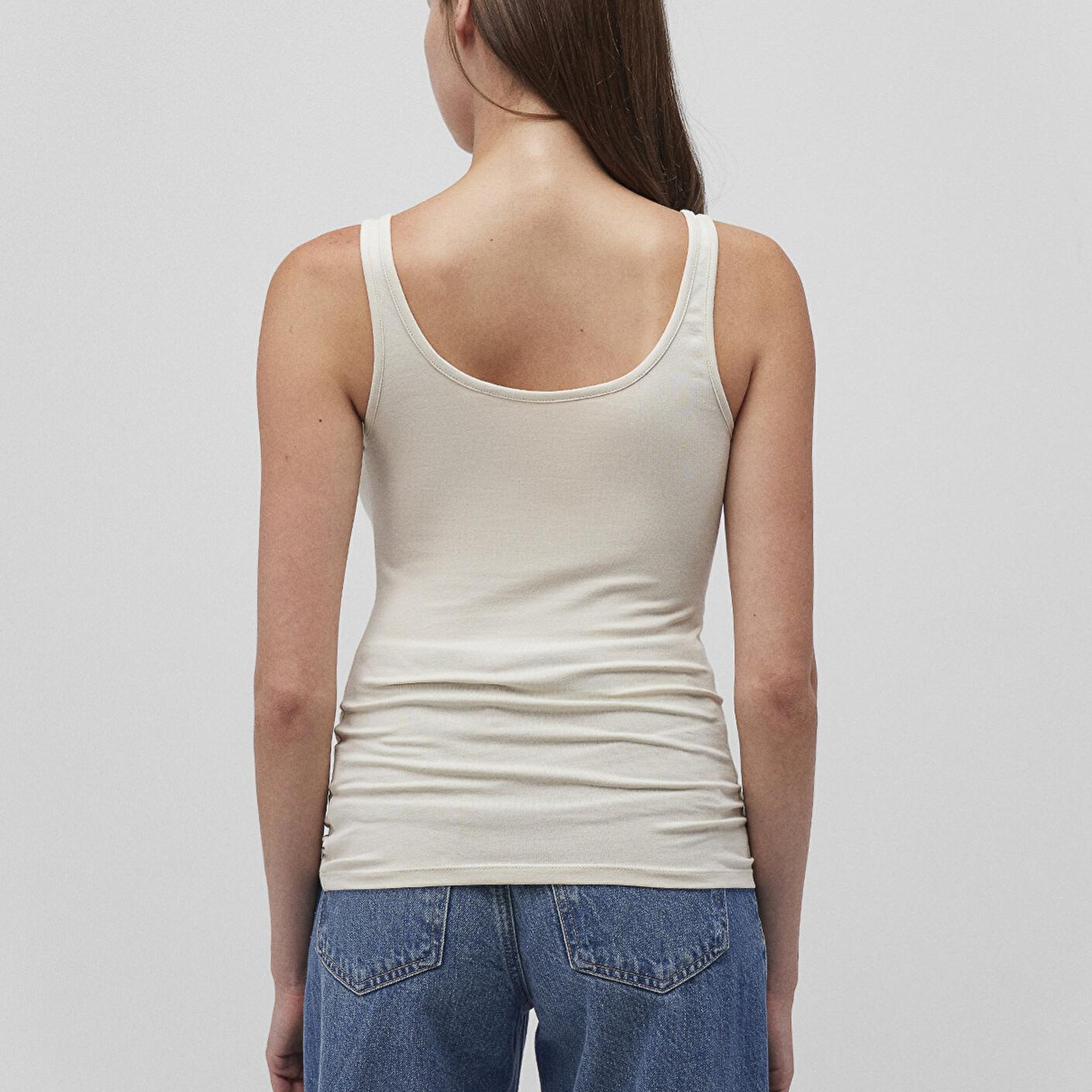 Mavi 2li Bej Haki Kadın Basic Atlet Fitted / Vücuda Oturan Kesim 1611367-70134