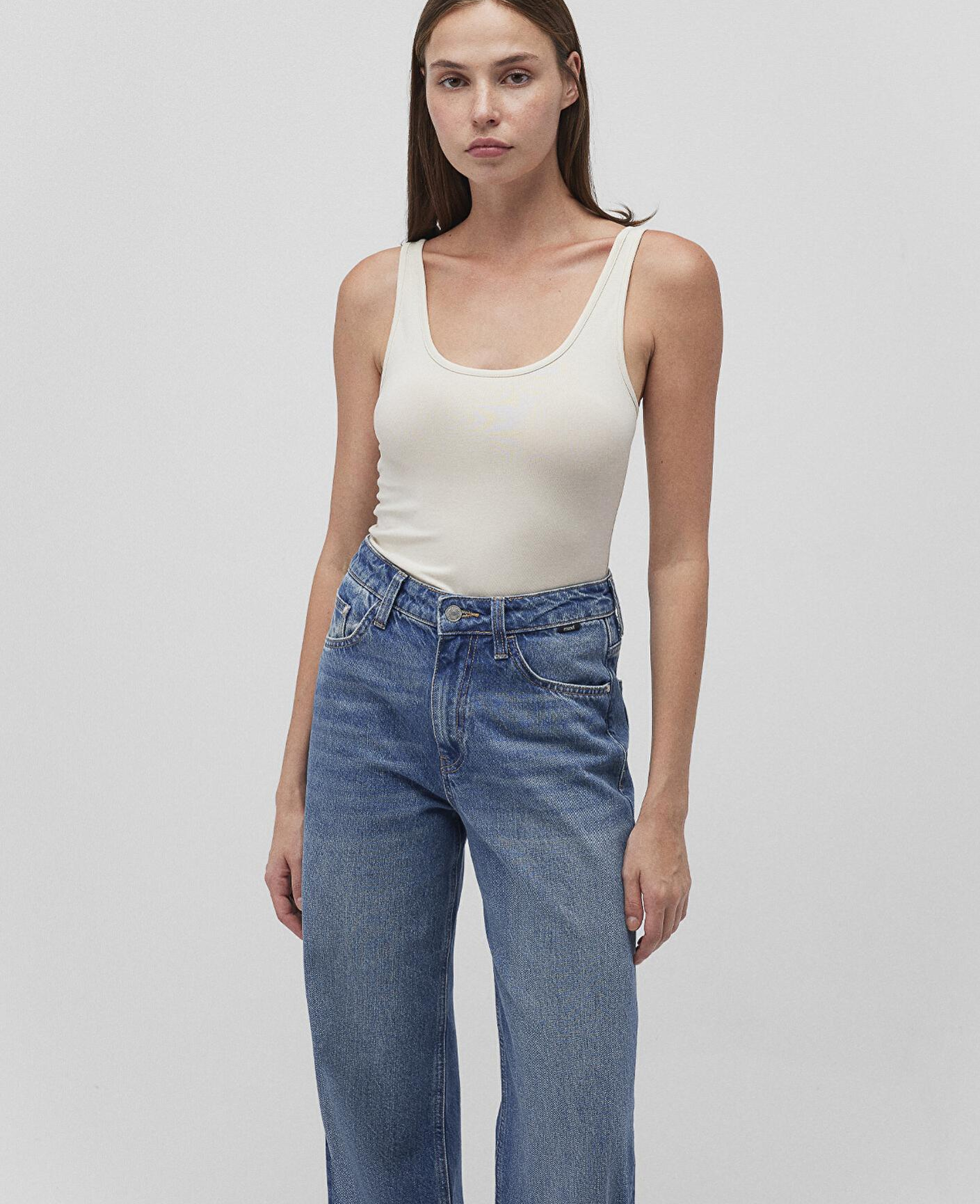 Mavi 2li Bej Haki Kadın Basic Atlet Fitted / Vücuda Oturan Kesim 1611367-70134