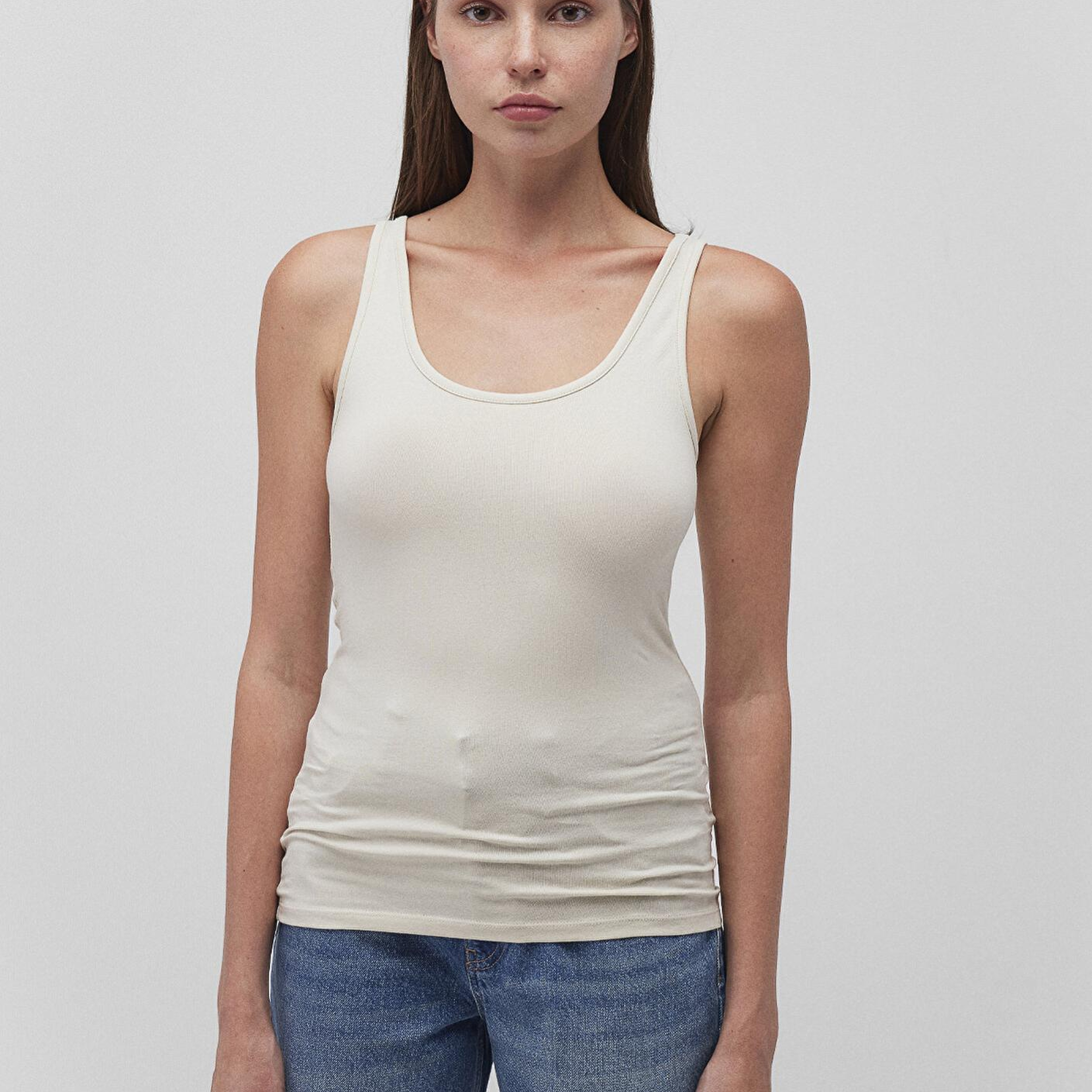 Mavi 2li Bej Haki Kadın Basic Atlet Fitted / Vücuda Oturan Kesim 1611367-70134