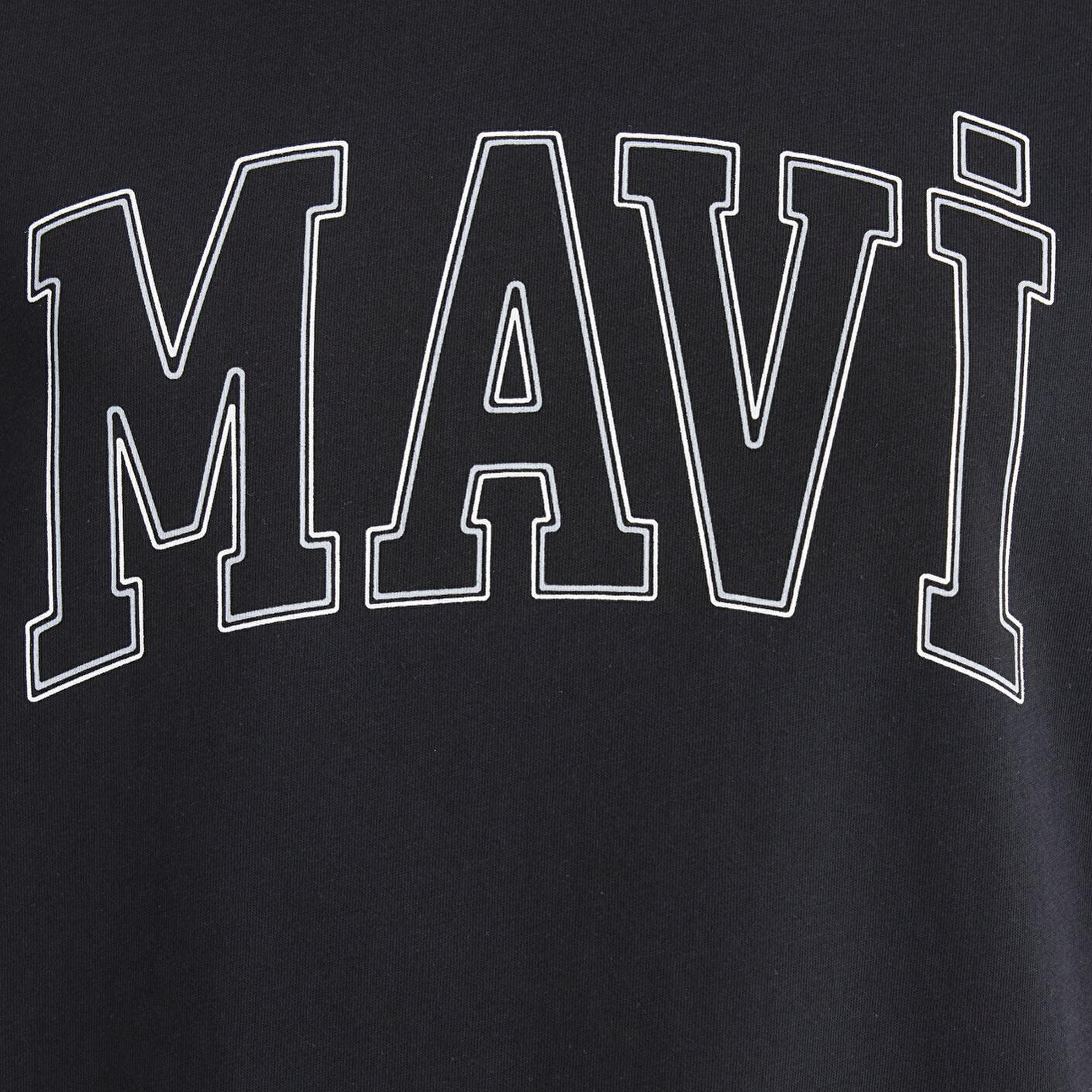 Mavi Mavi Logo Baskılı Siyah Tişört Regular Fit / Normal Kesim 1611193-900