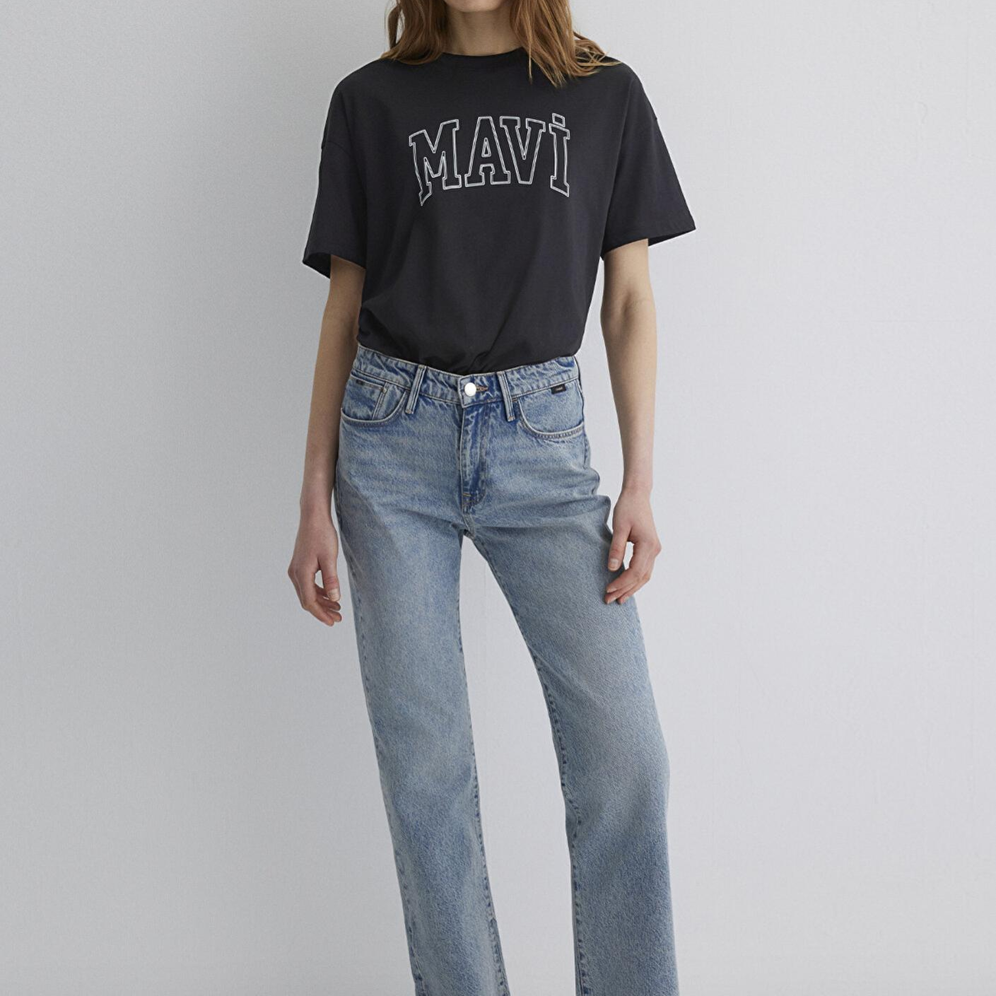 Mavi Mavi Logo Baskılı Siyah Tişört Regular Fit / Normal Kesim 1611193-900
