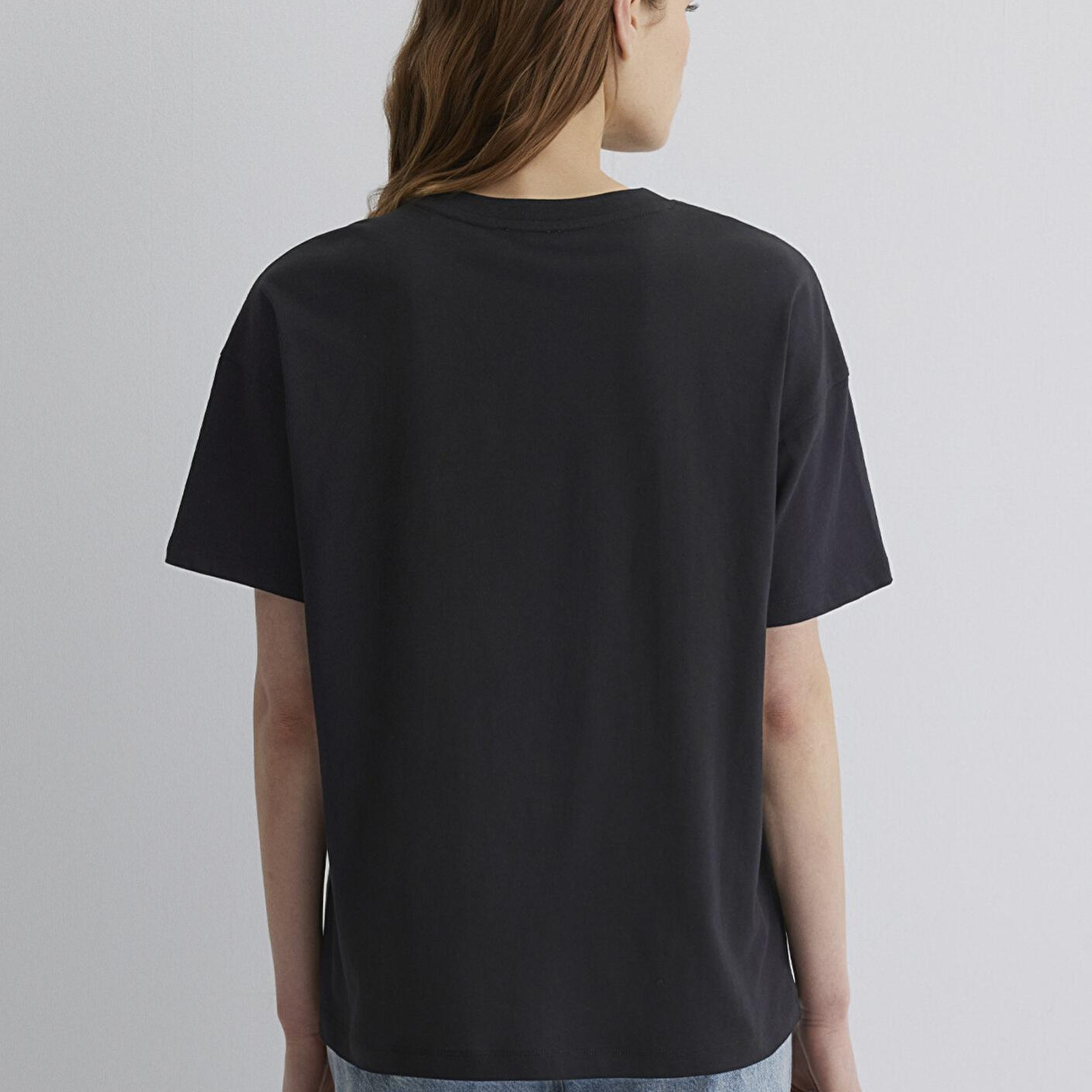 Mavi Mavi Logo Baskılı Siyah Tişört Regular Fit / Normal Kesim 1611193-900