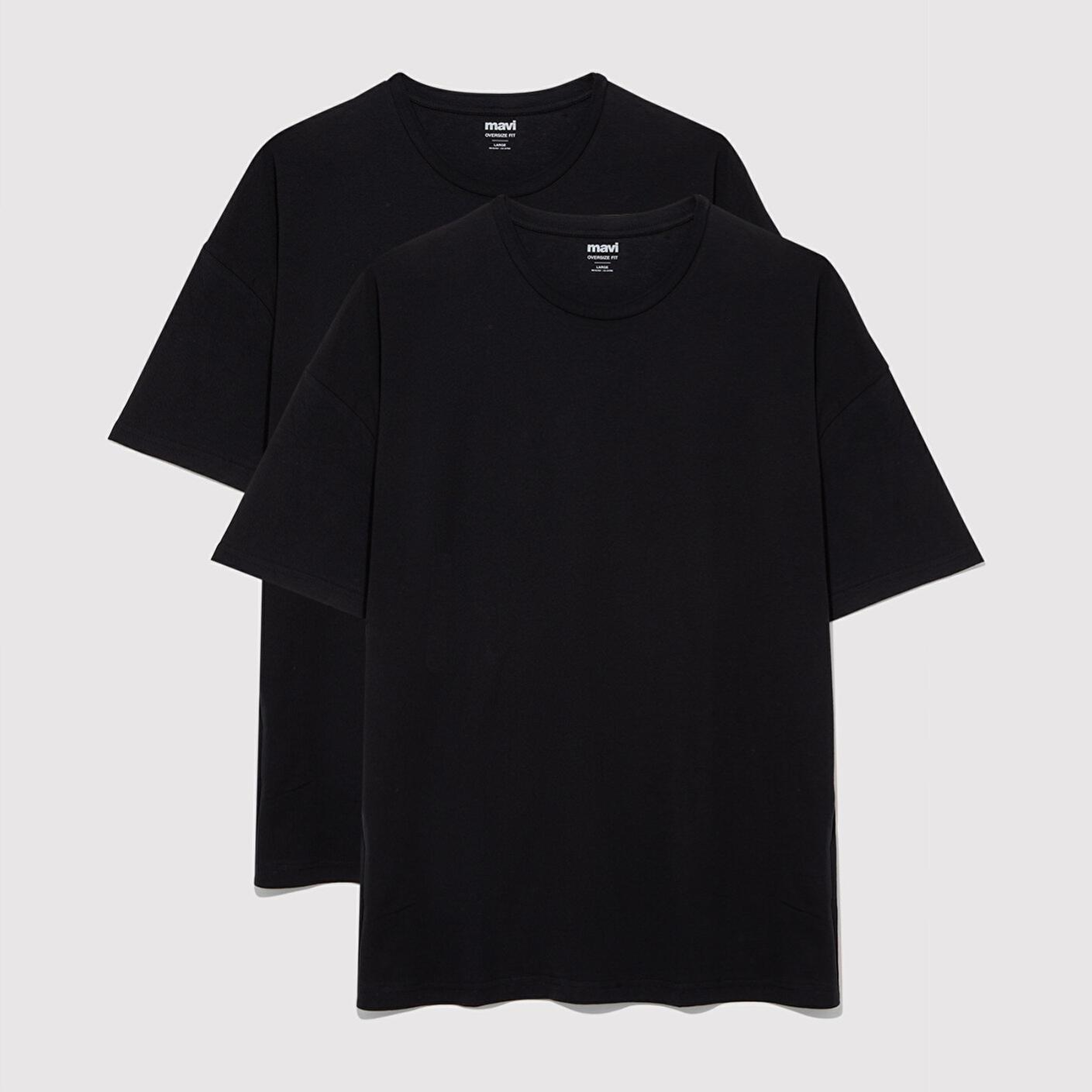 Mavi 2li Oversize Siyah Basic Tişört Oversize / Geniş Kesim 0612162-900