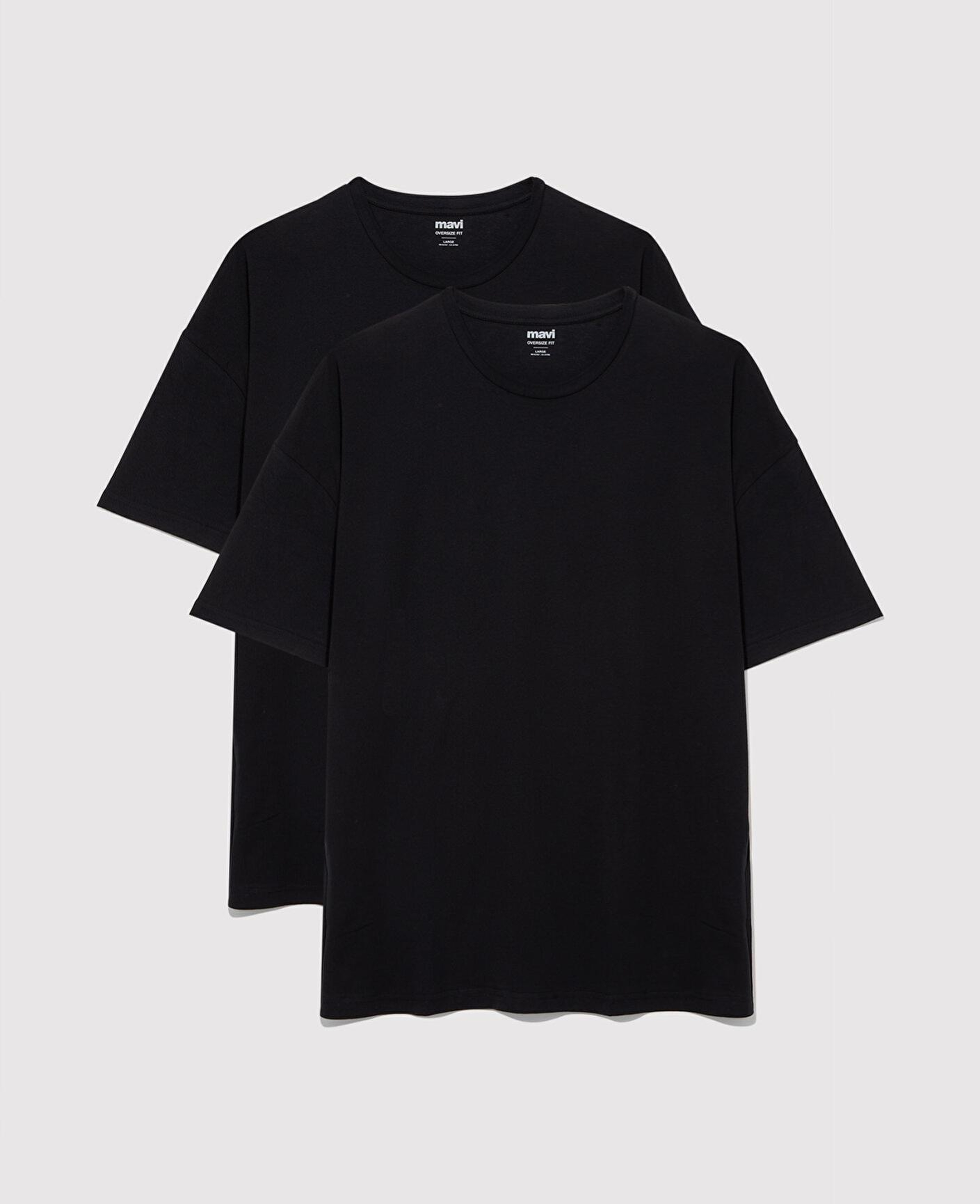 Mavi 2li Oversize Siyah Basic Tişört Oversize / Geniş Kesim 0612162-900