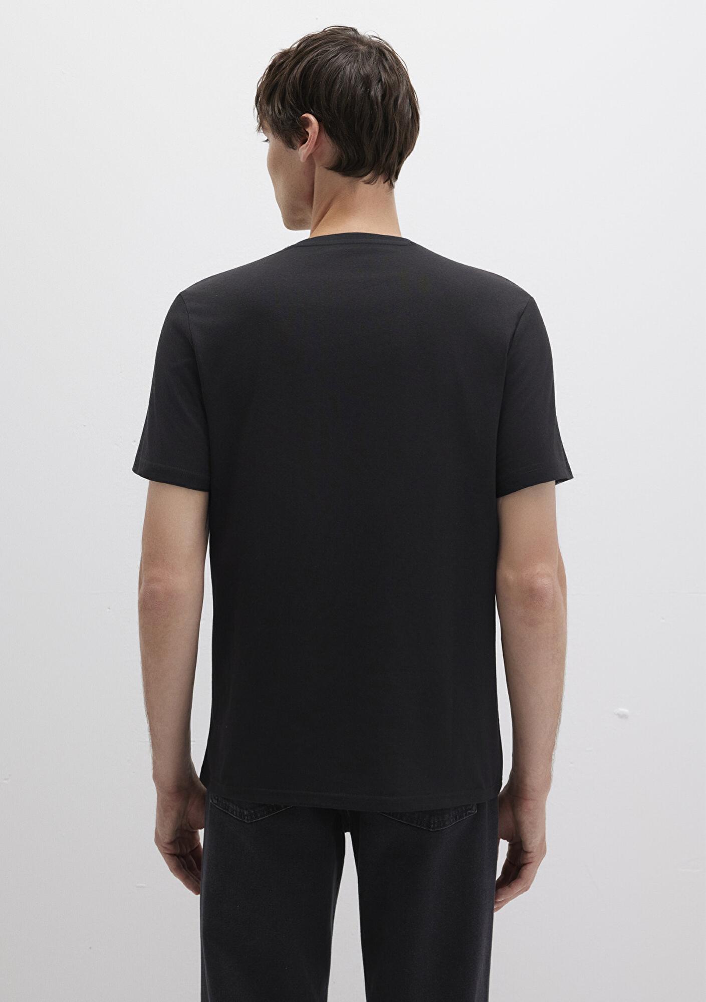 Mavi Mavi Logo Baskılı Siyah Tişört Regular Fit / Normal Kesim 0610260-900