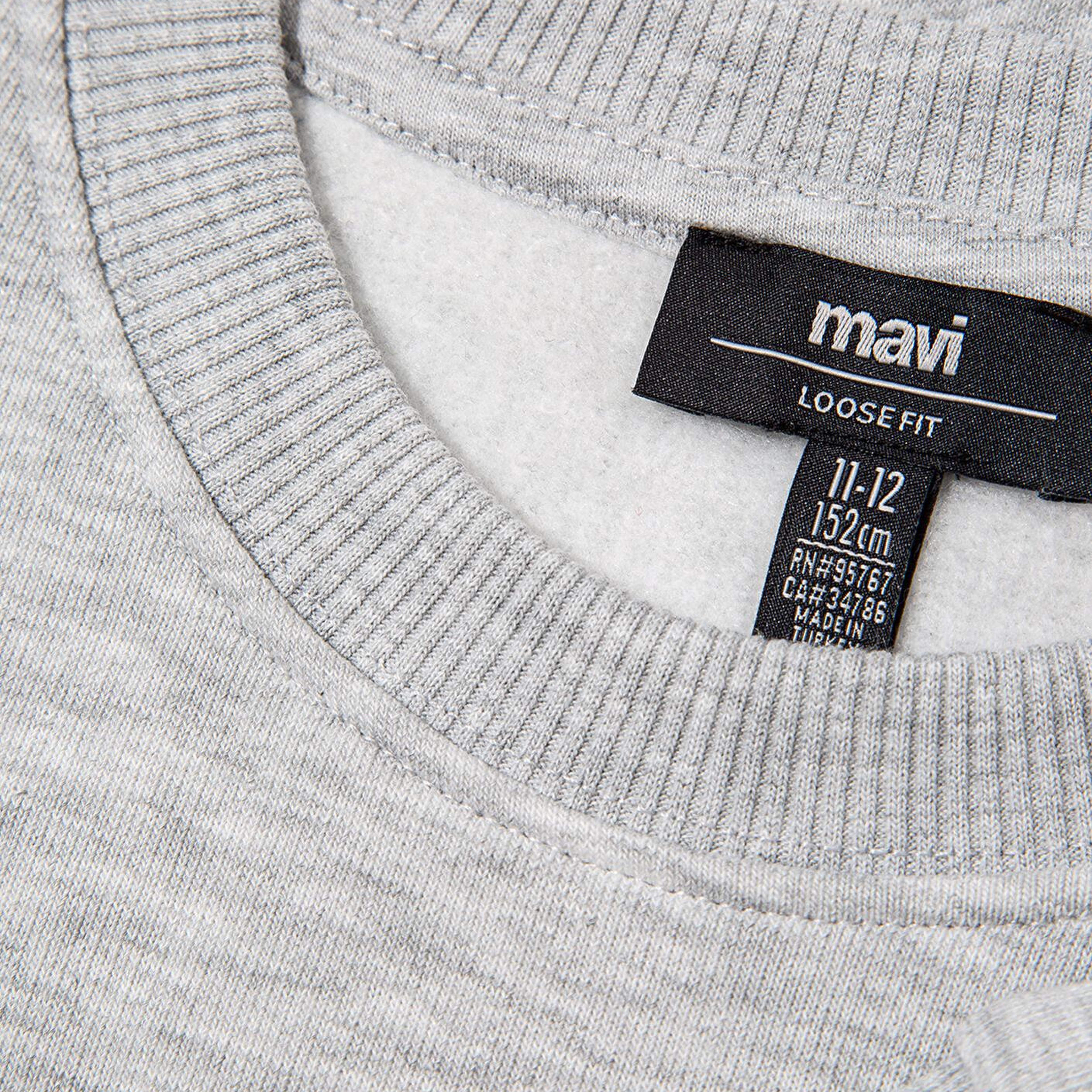 Mavi Mavi Logo Baskılı Gri Sweatshirt 6S10031-85438
