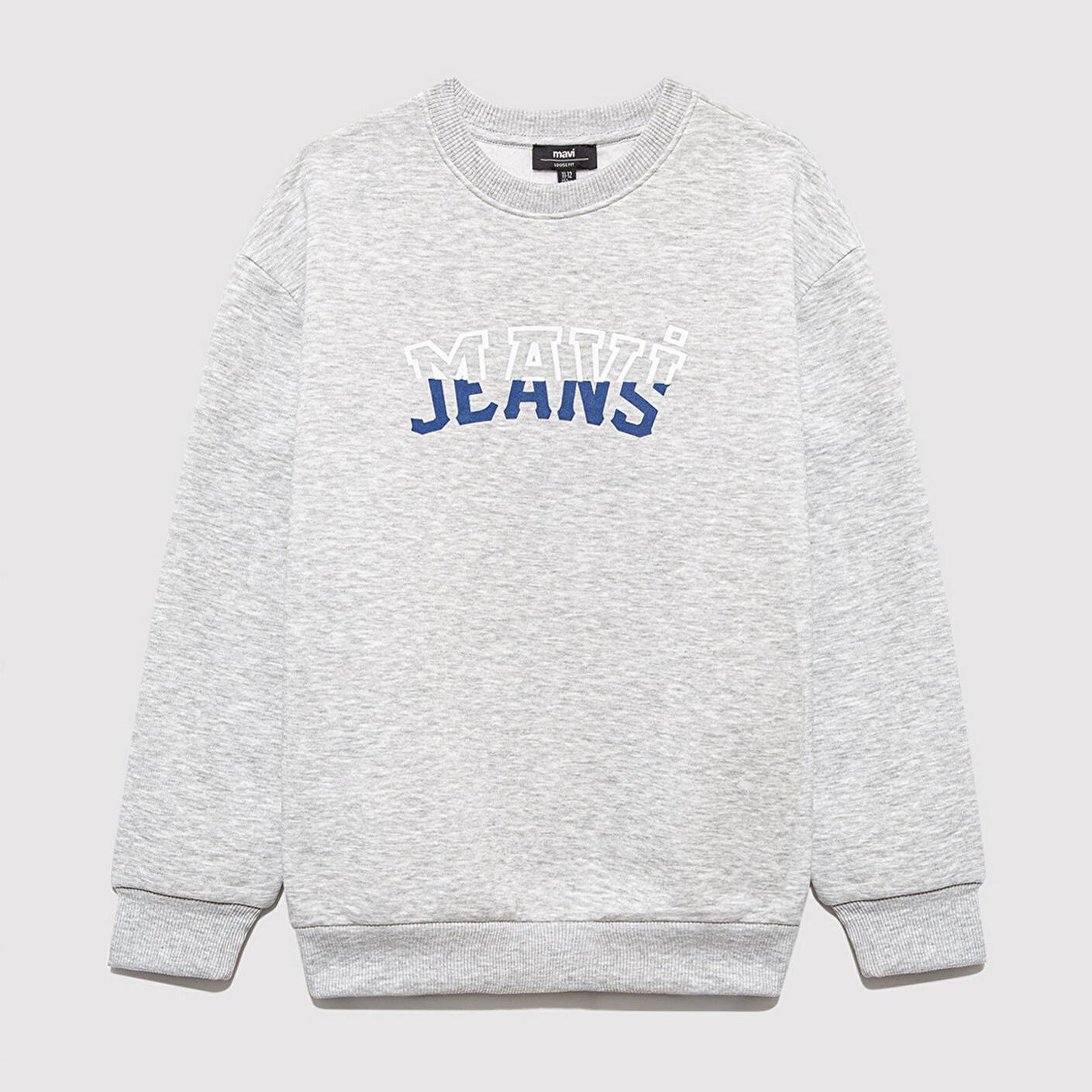 Mavi Mavi Logo Baskılı Gri Sweatshirt 6S10031-85438