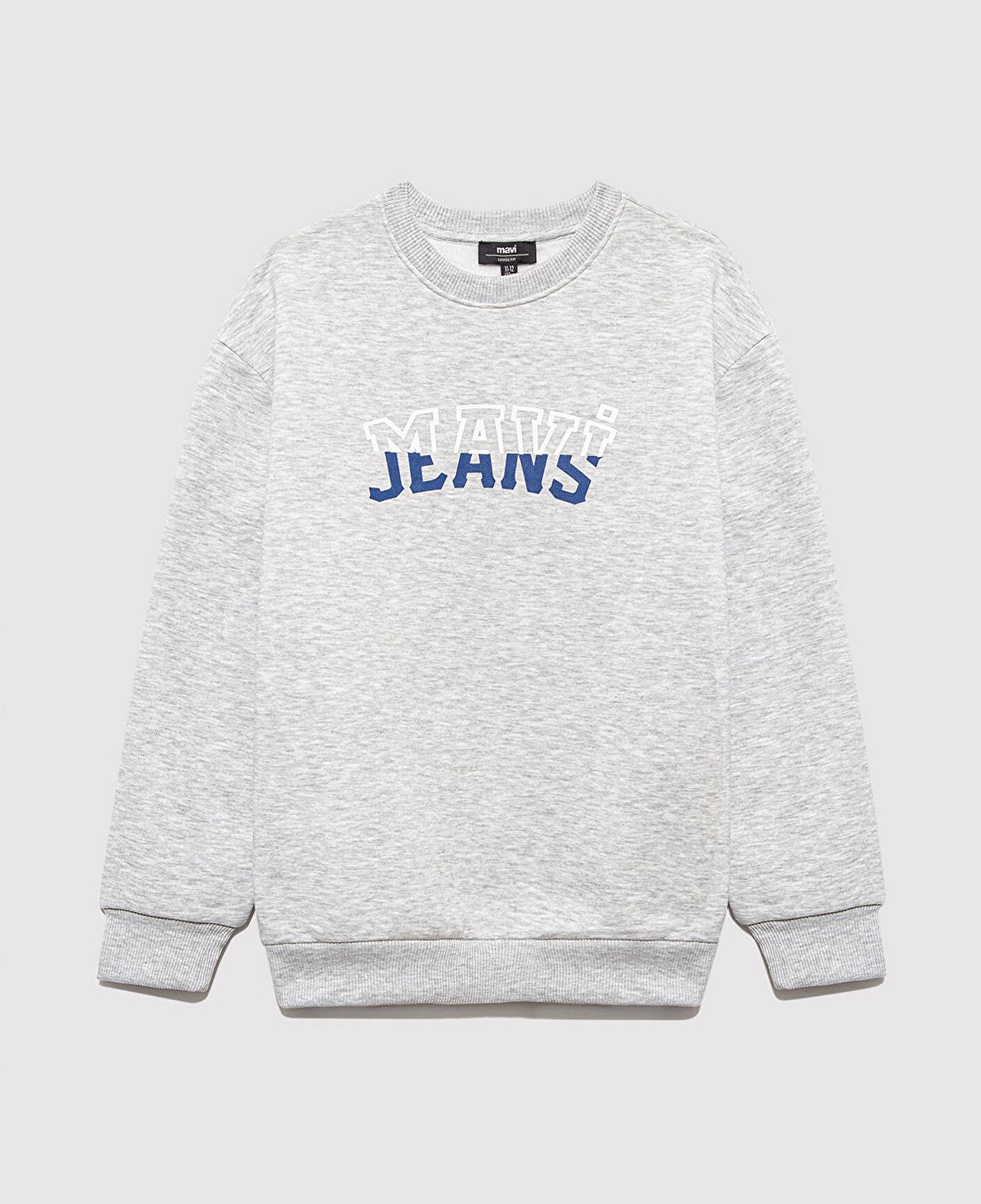 Mavi Mavi Logo Baskılı Gri Sweatshirt 6S10031-85438