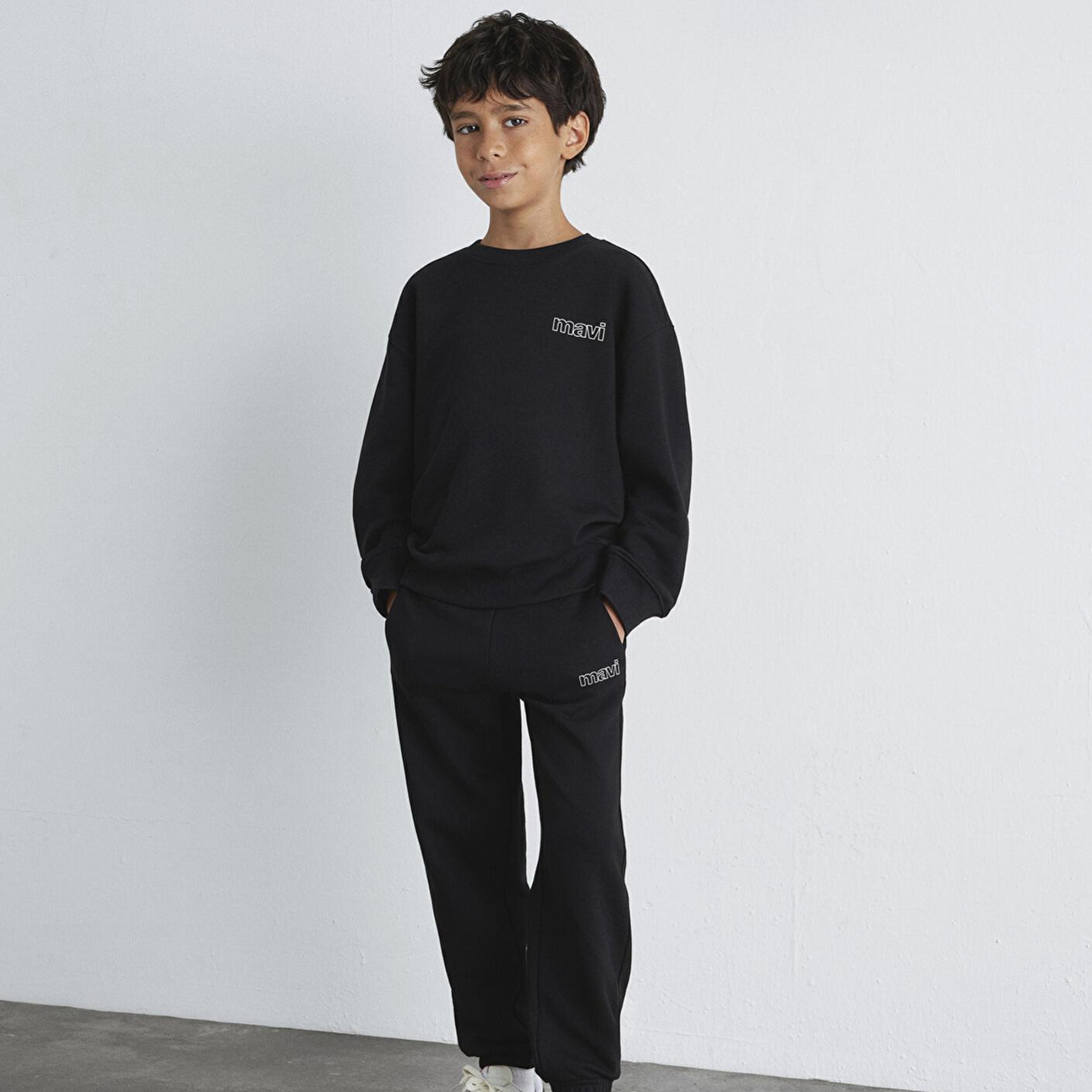 Mavi Mavi Logo Baskılı Siyah Eşofman Altı 6010004-900