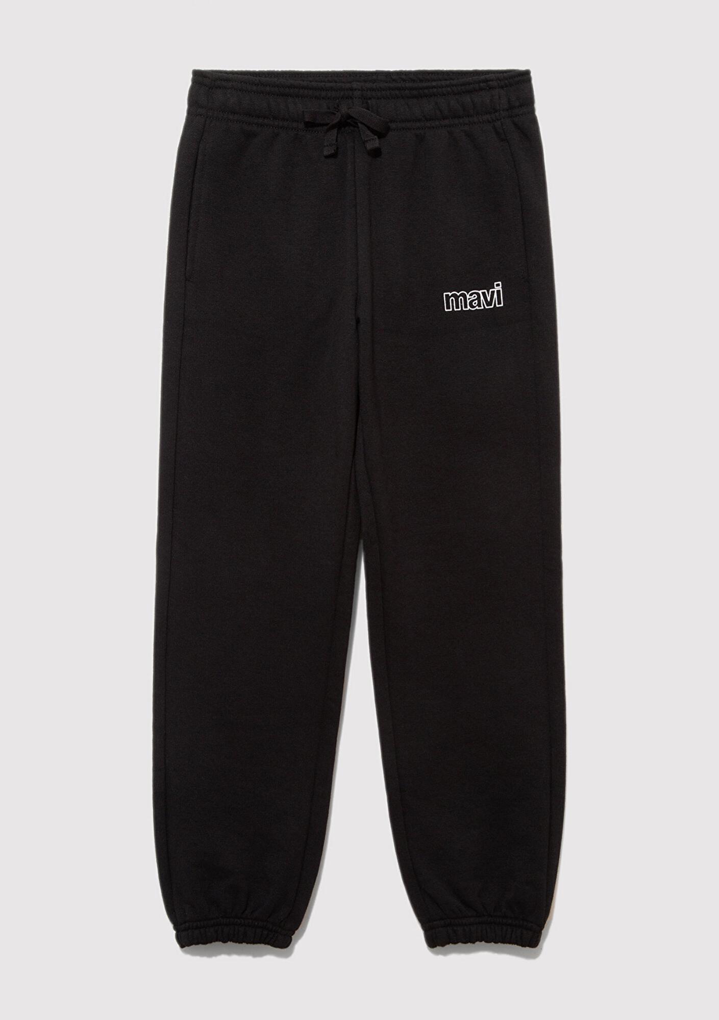 Mavi Mavi Logo Baskılı Siyah Eşofman Altı 6010004-900