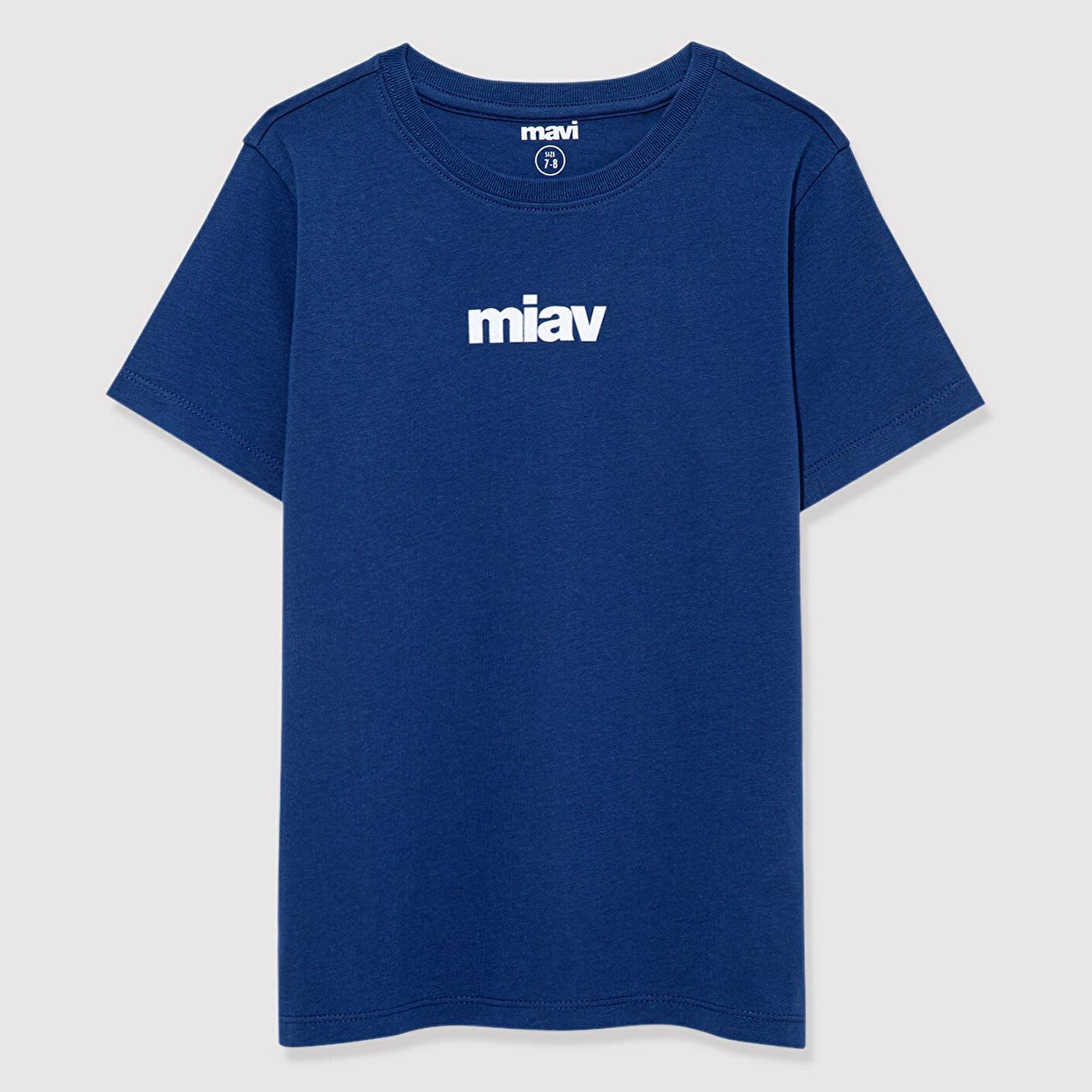 Mavi Miav Baskılı Mavi Çocuk Tişört Regular Fit / Normal Kesim 6633270722