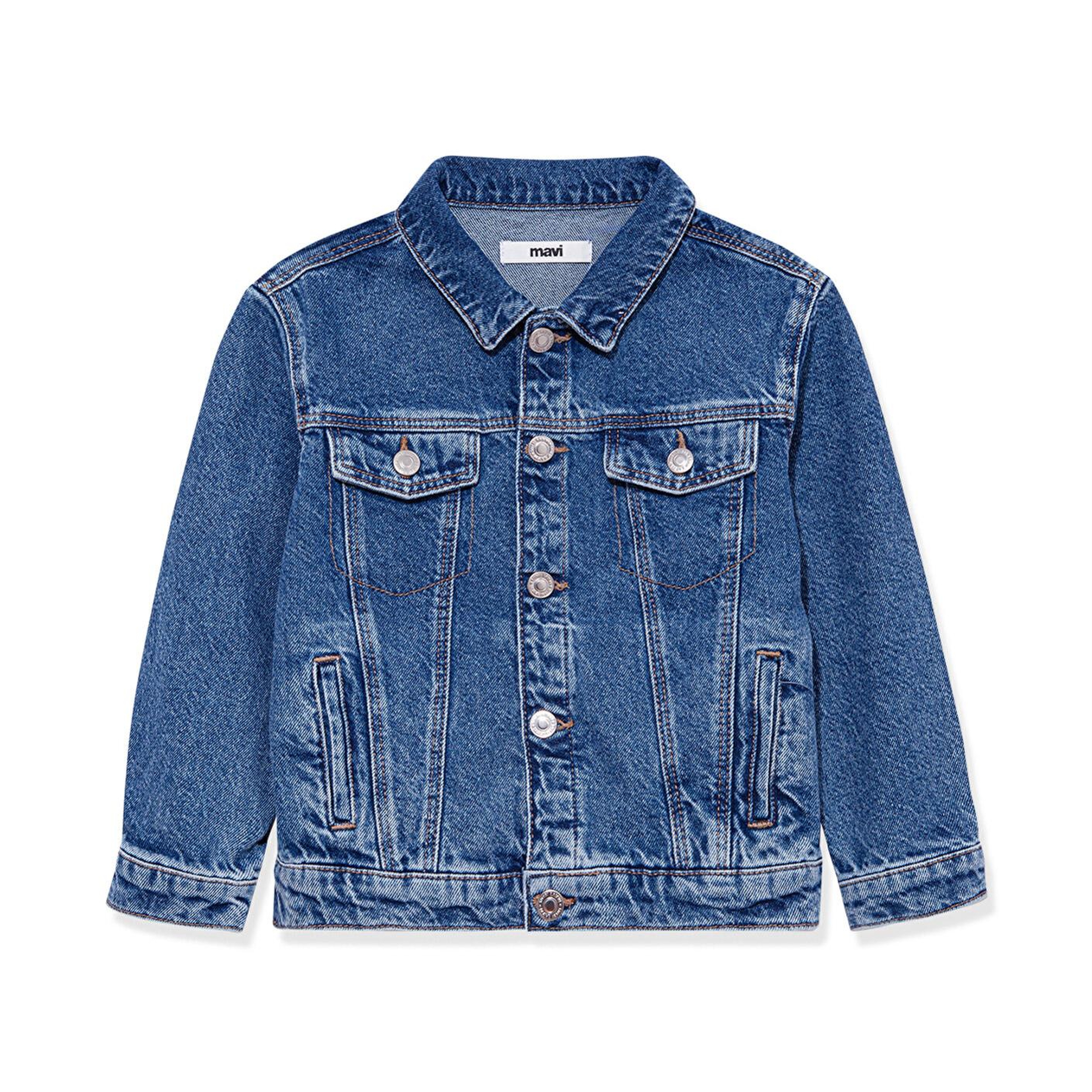 Mavi Ken 90lar Koyu Mavi Jean Ceket 6110001-86708