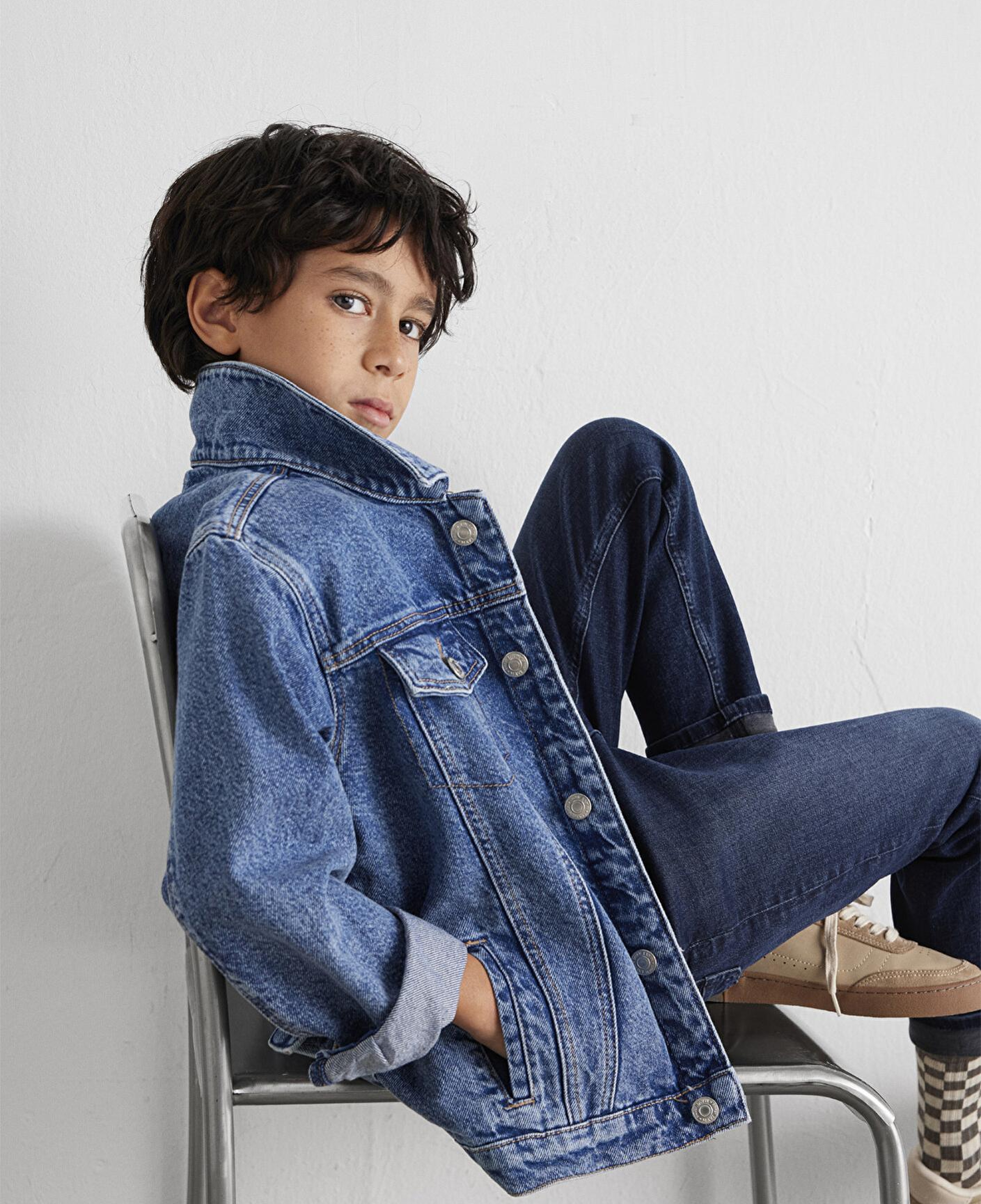 Mavi Ken 90lar Koyu Mavi Jean Ceket 6110001-86708