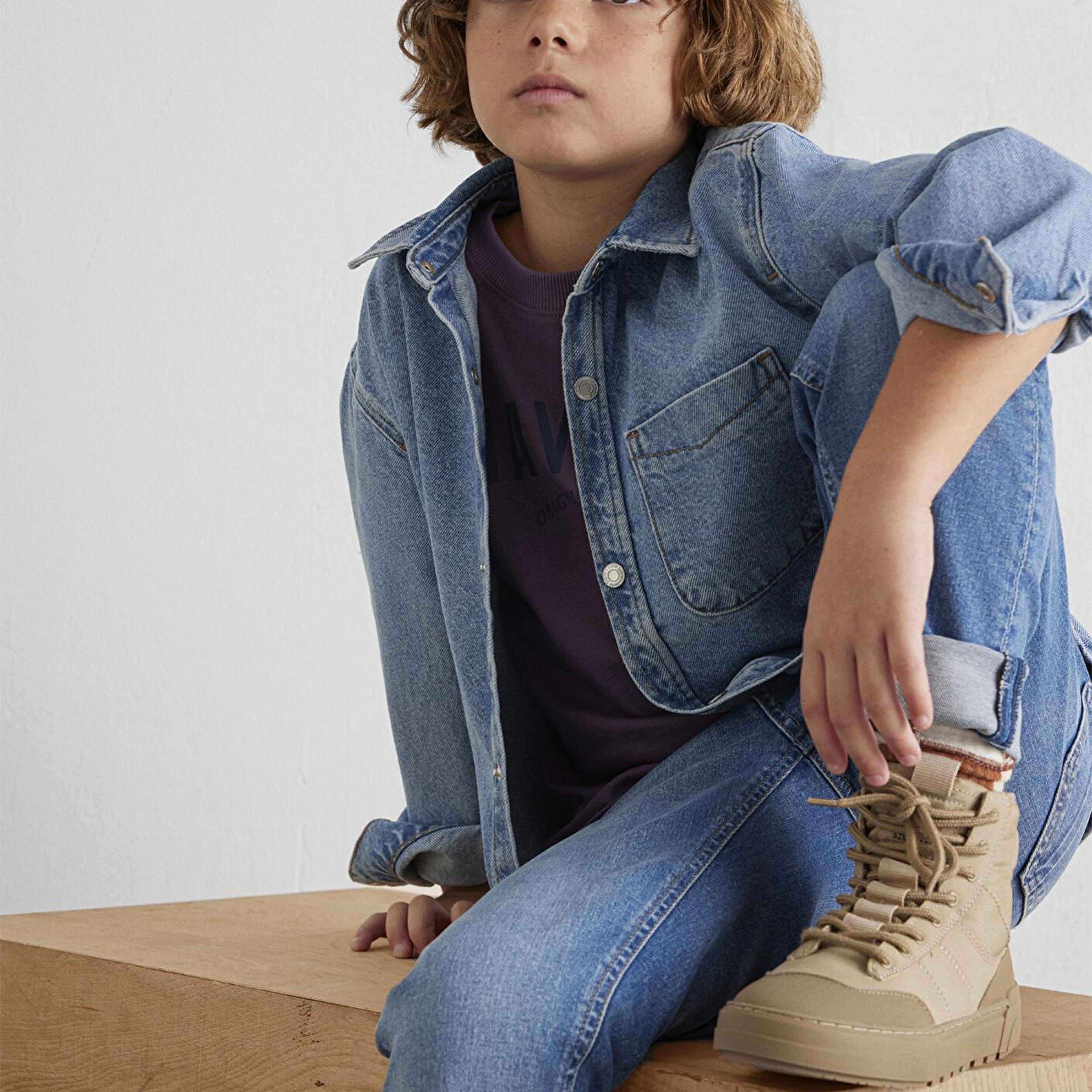 Mavi Bob 90lar Indigo Mavisi Jean Gömlek Oversize / Geniş Kesim 6210000-86709