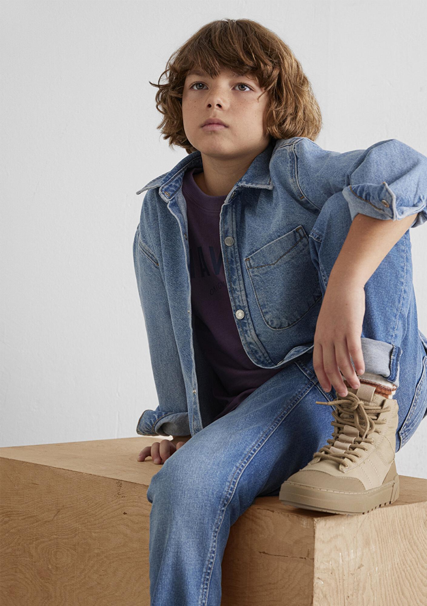 Mavi Bob 90lar Indigo Mavisi Jean Gömlek Oversize / Geniş Kesim 6210000-86709