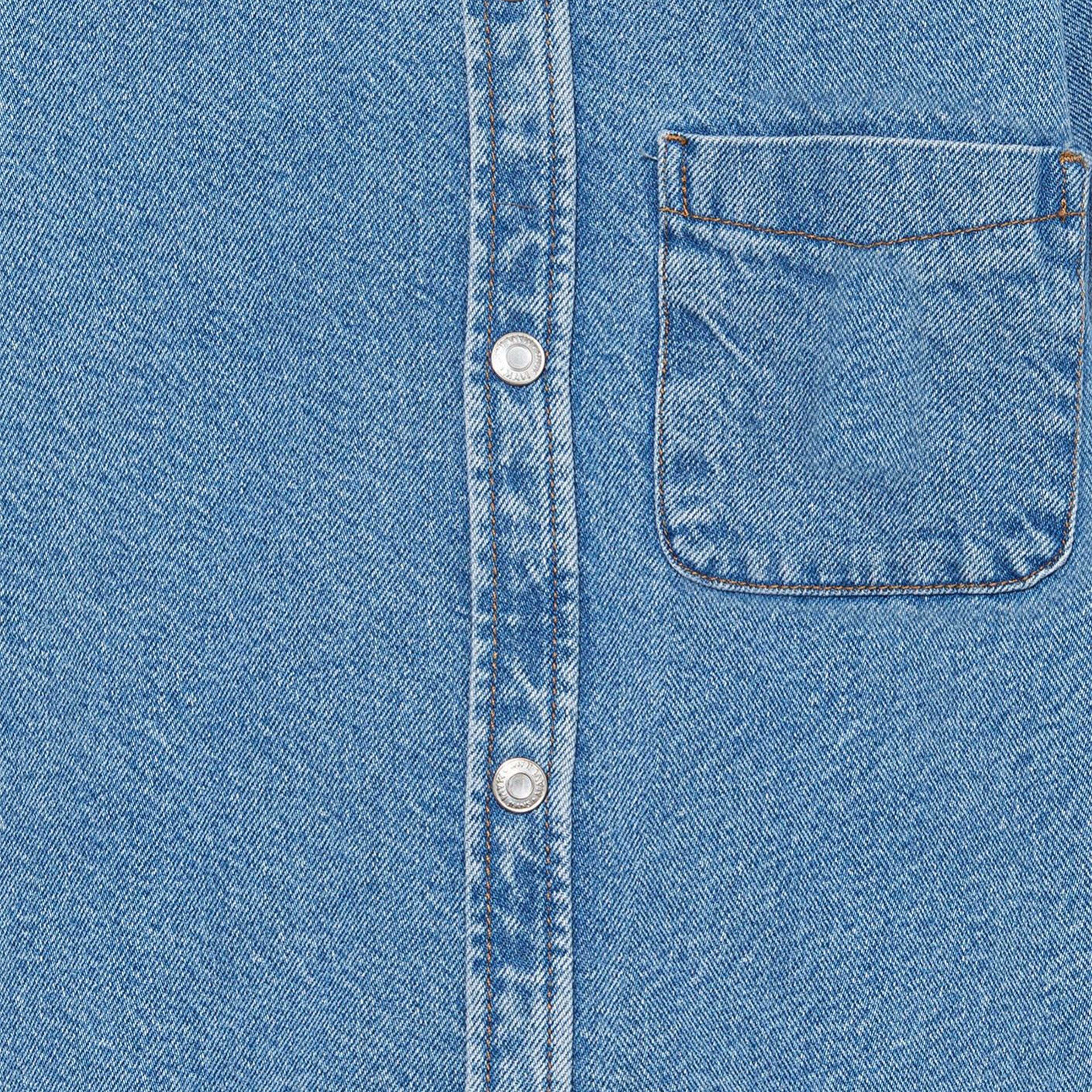 Mavi Bob 90lar Indigo Mavisi Jean Gömlek Oversize / Geniş Kesim 6210000-86709