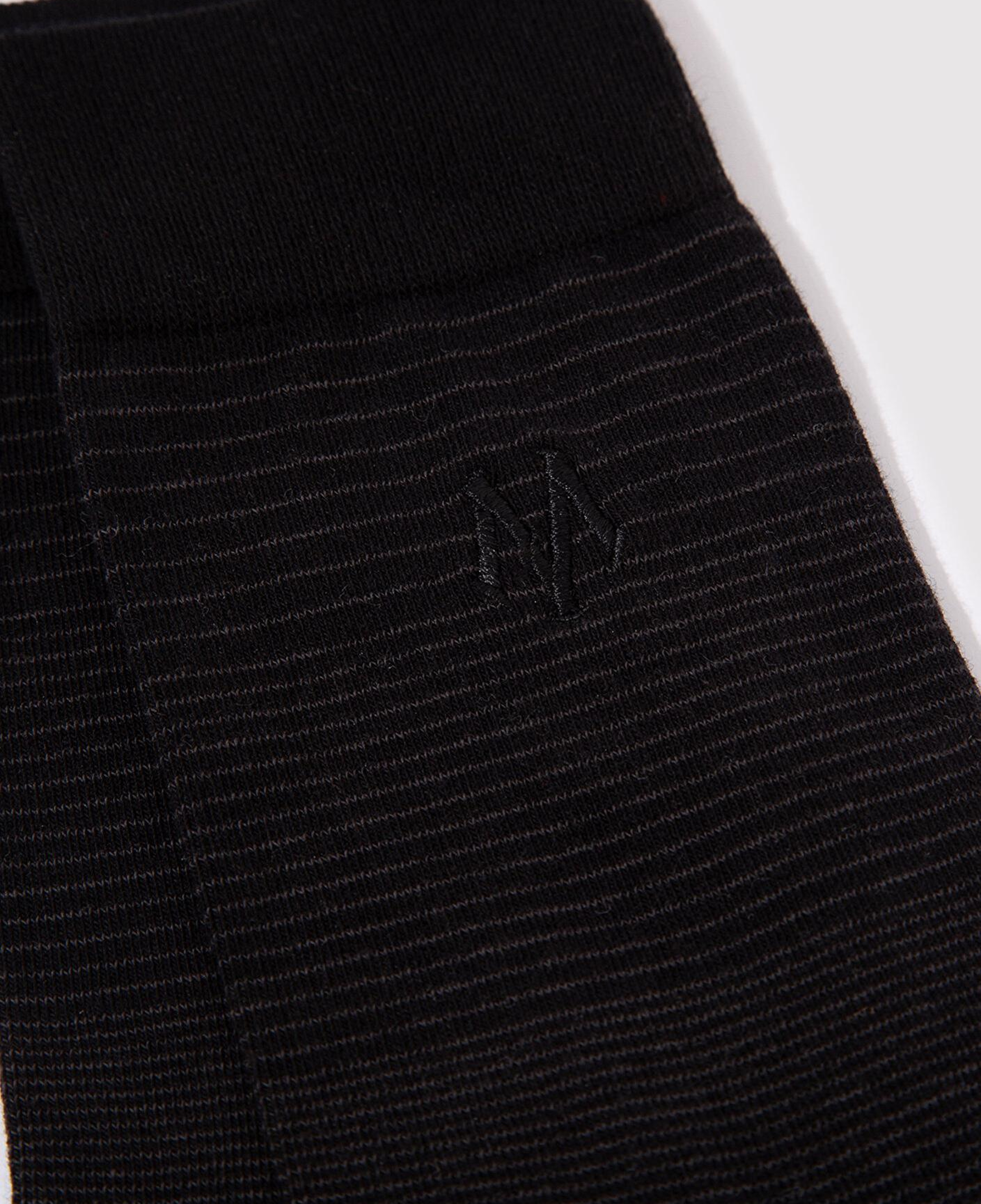 Mavi Mühür Logo Baskılı Siyah Soket Çorap 0911364-900