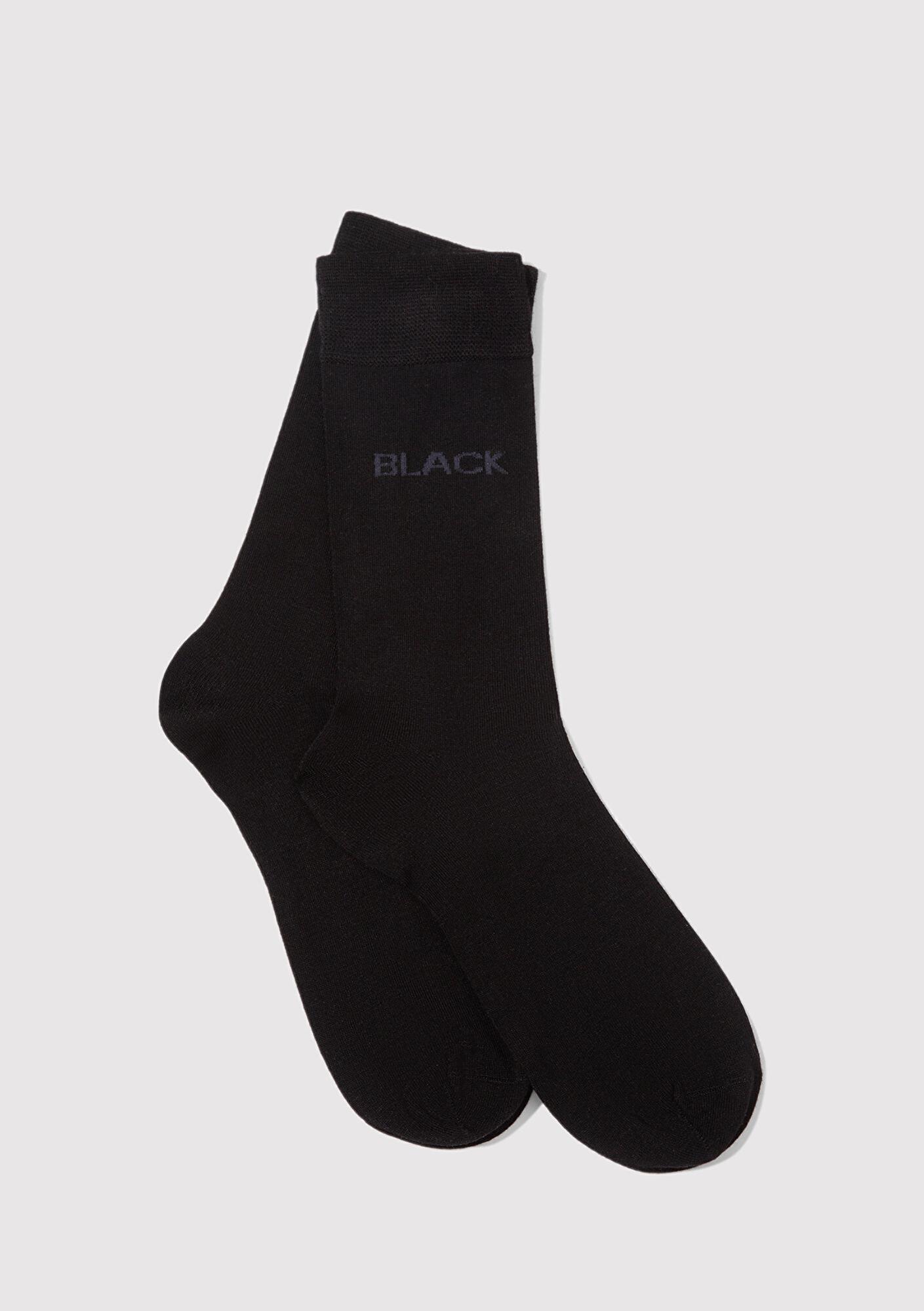 Mavi Mavi Black Baskılı Siyah Soket Çorap 0911343-900