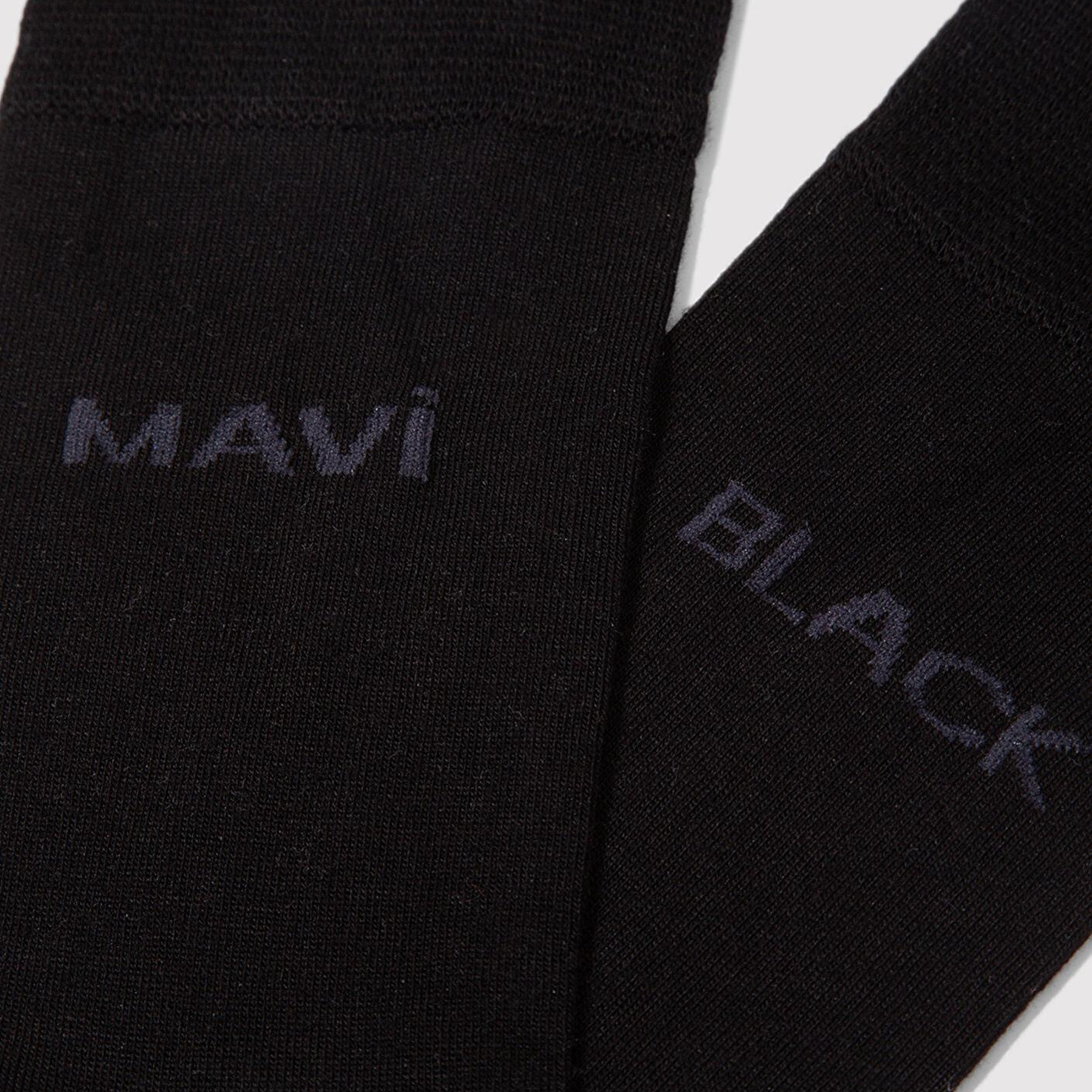 Mavi Mavi Black Baskılı Siyah Soket Çorap 0911343-900