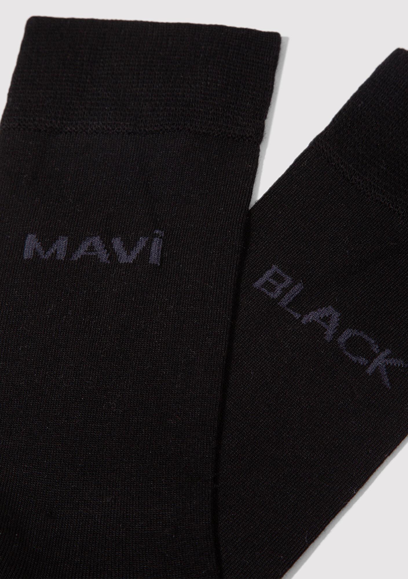Mavi Mavi Black Baskılı Siyah Soket Çorap 0911343-900