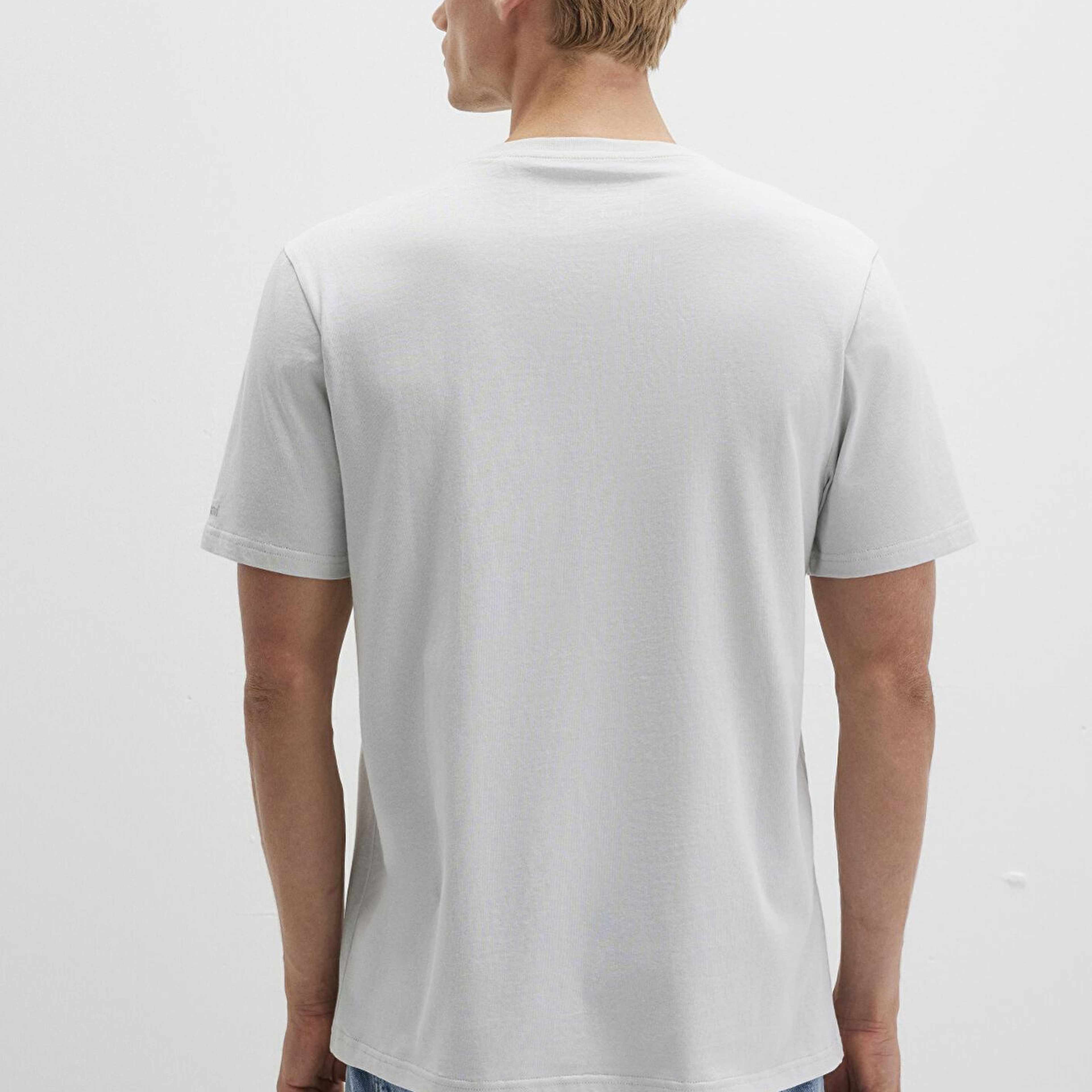 Mavi İstanbul Baskılı Gri Tişört Regular Fit / Normal Kesim 0611789-80618