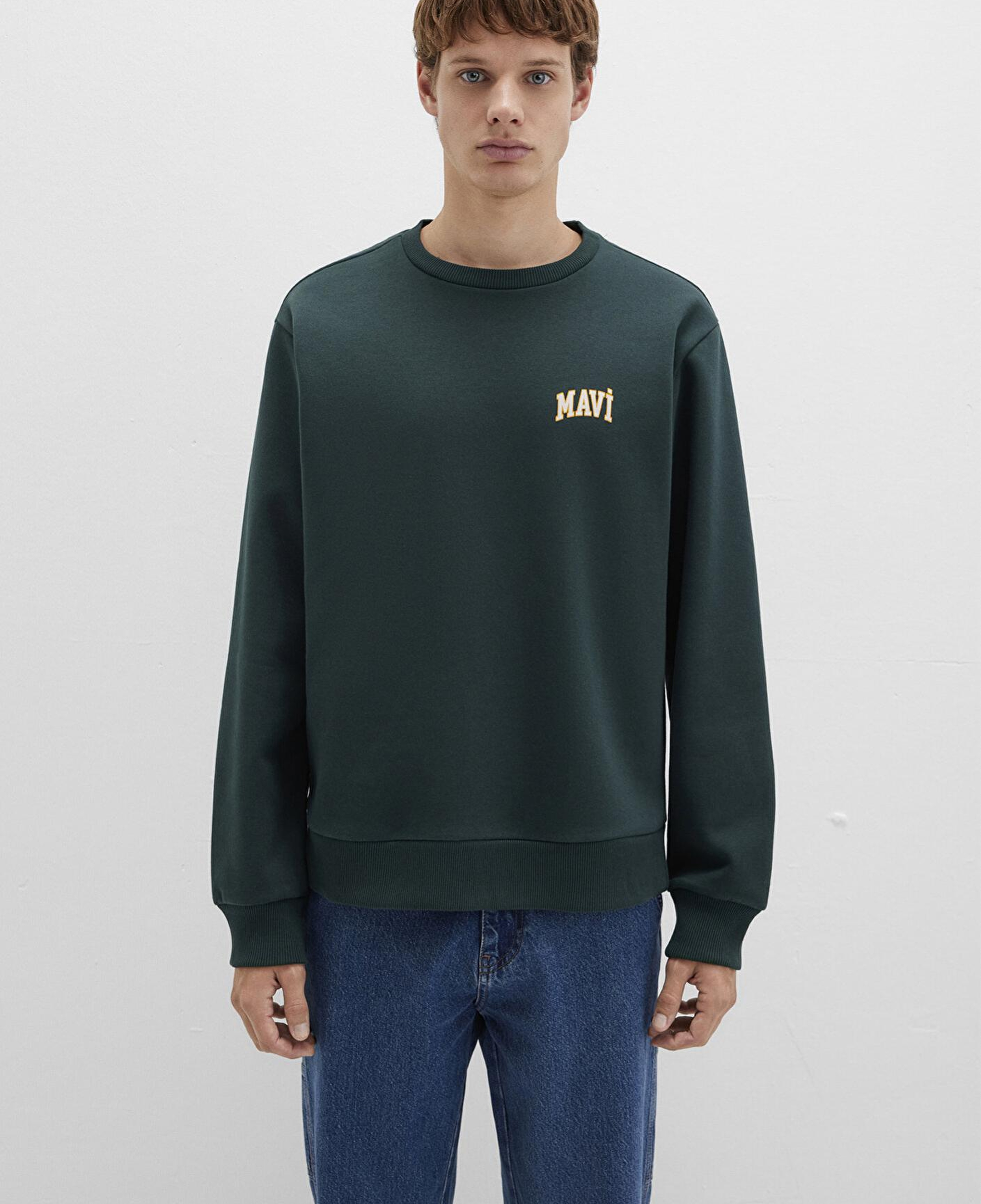 Mavi Mavi Logo Baskılı Yeşil Sweatshirt 0611716-81570