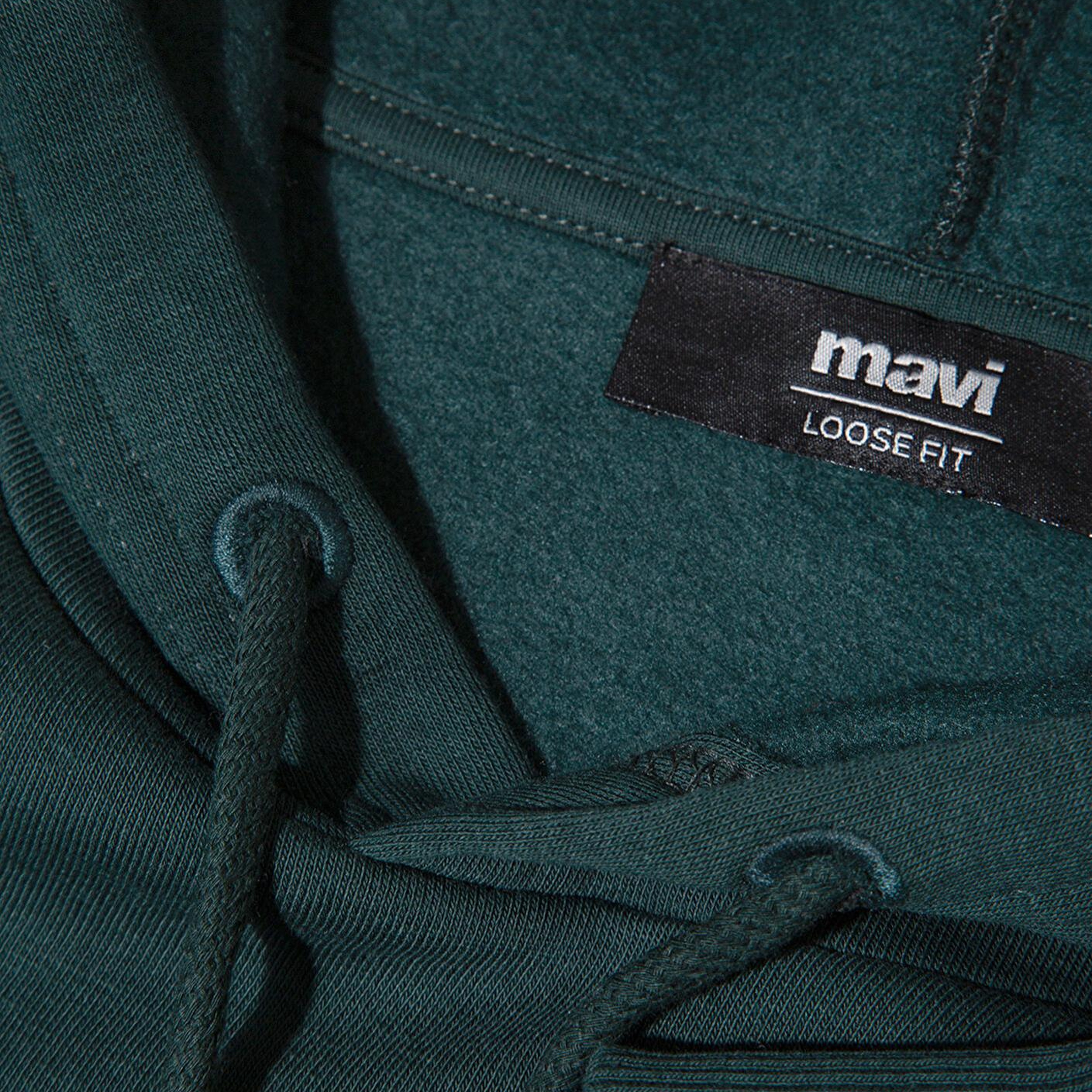 Mavi M Logo Baskılı Kapüşonlu Yeşil Sweatshirt 0S10106-81570