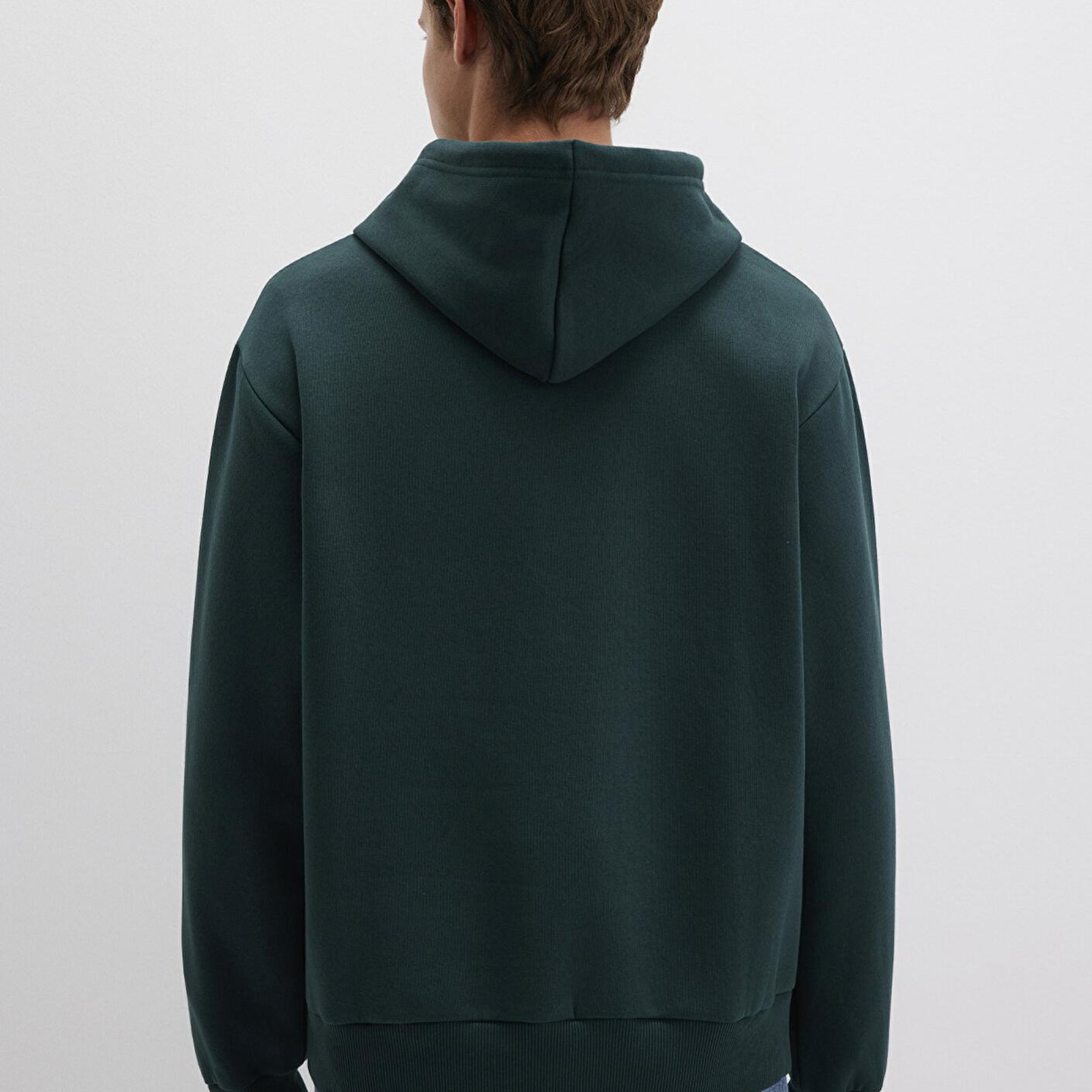 Mavi M Logo Baskılı Kapüşonlu Yeşil Sweatshirt 0S10106-81570