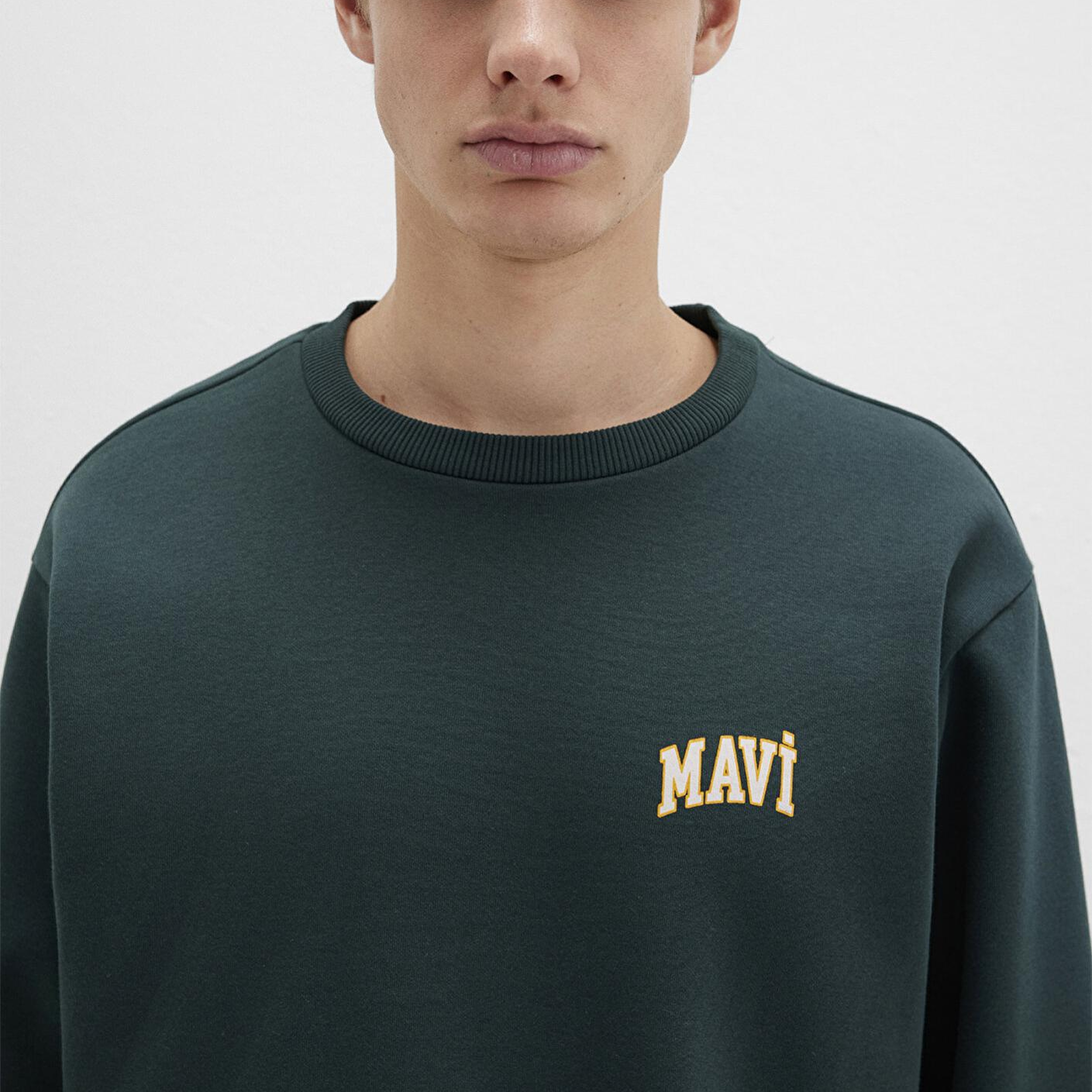 Mavi Mavi Logo Baskılı Yeşil Sweatshirt 0611716-81570