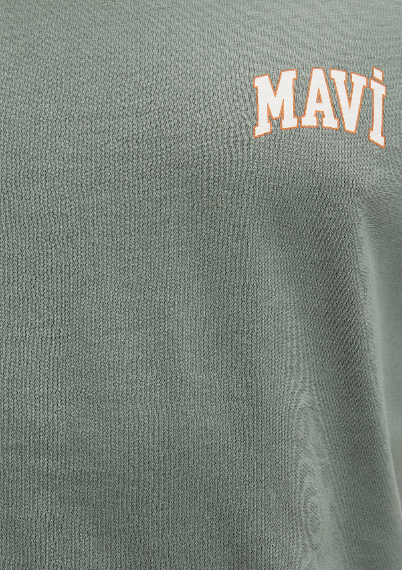 Mavi Mavi Logo Baskılı Yeşil Tişört Regular Fit / Normal Kesim 0611714-71483