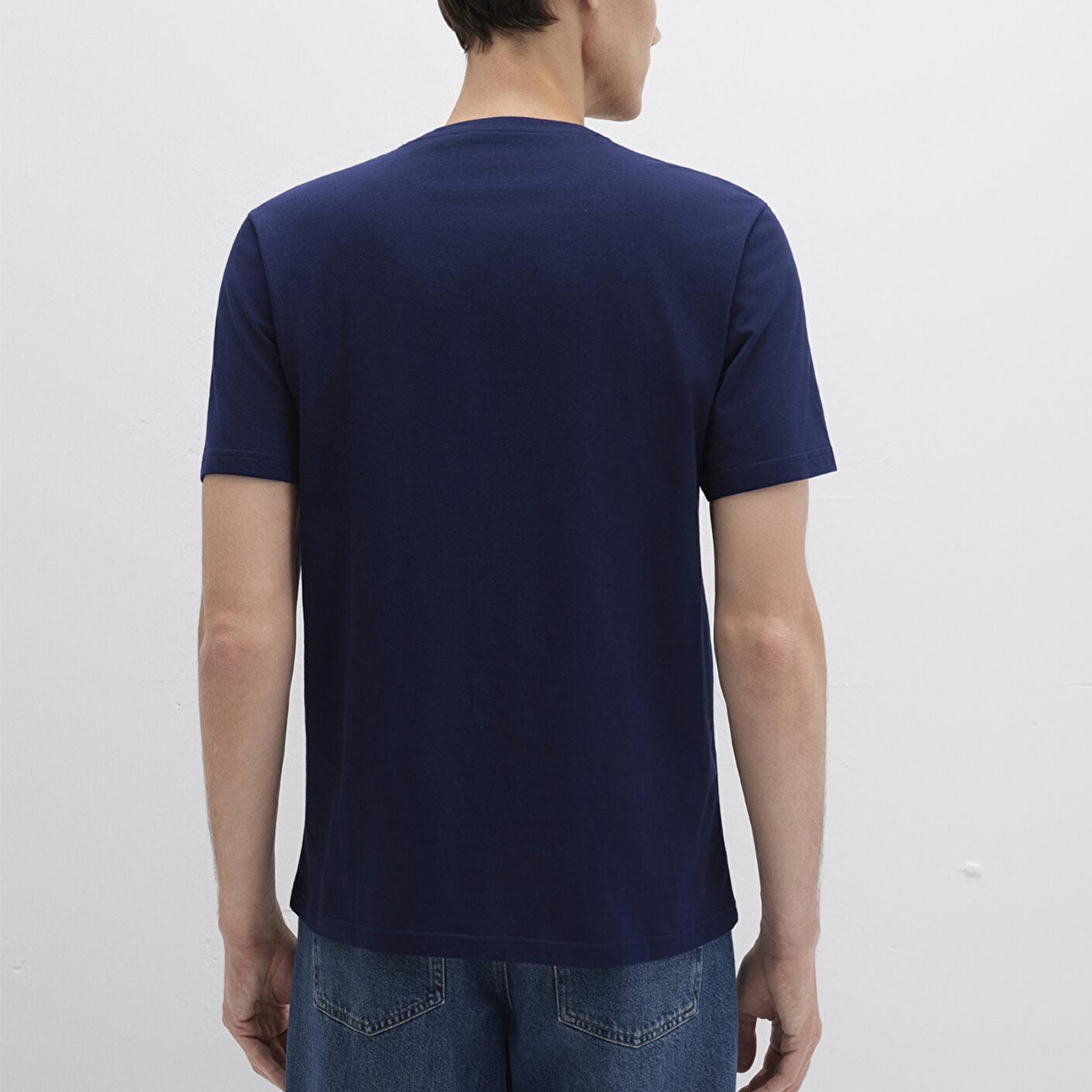 Mavi Mavi Logo Baskılı Lacivert Tişört Regular Fit / Normal Kesim 0611714-84371