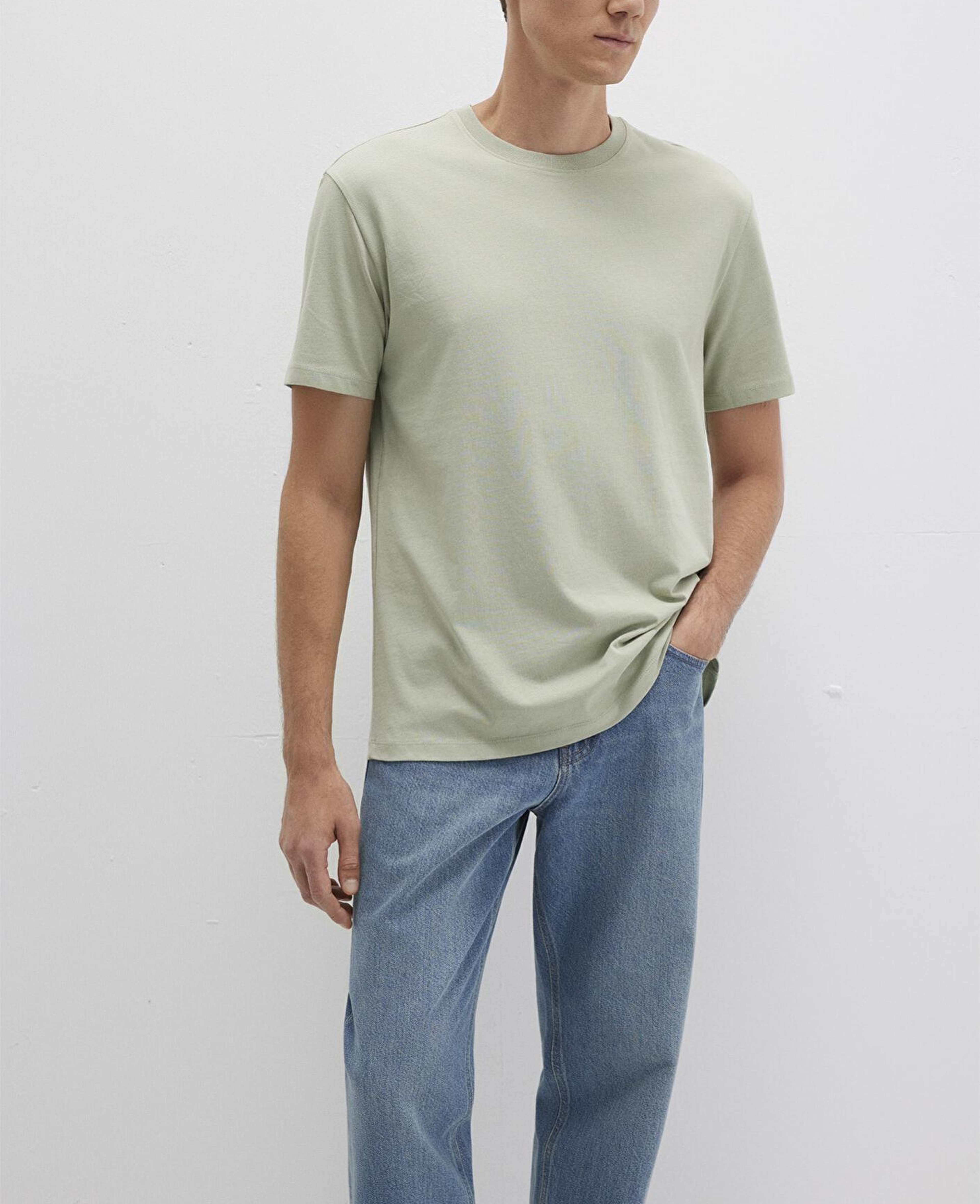 Mavi Yeşil Basic Tişört Loose Fit / Bol Rahat Kesim 066249-85873