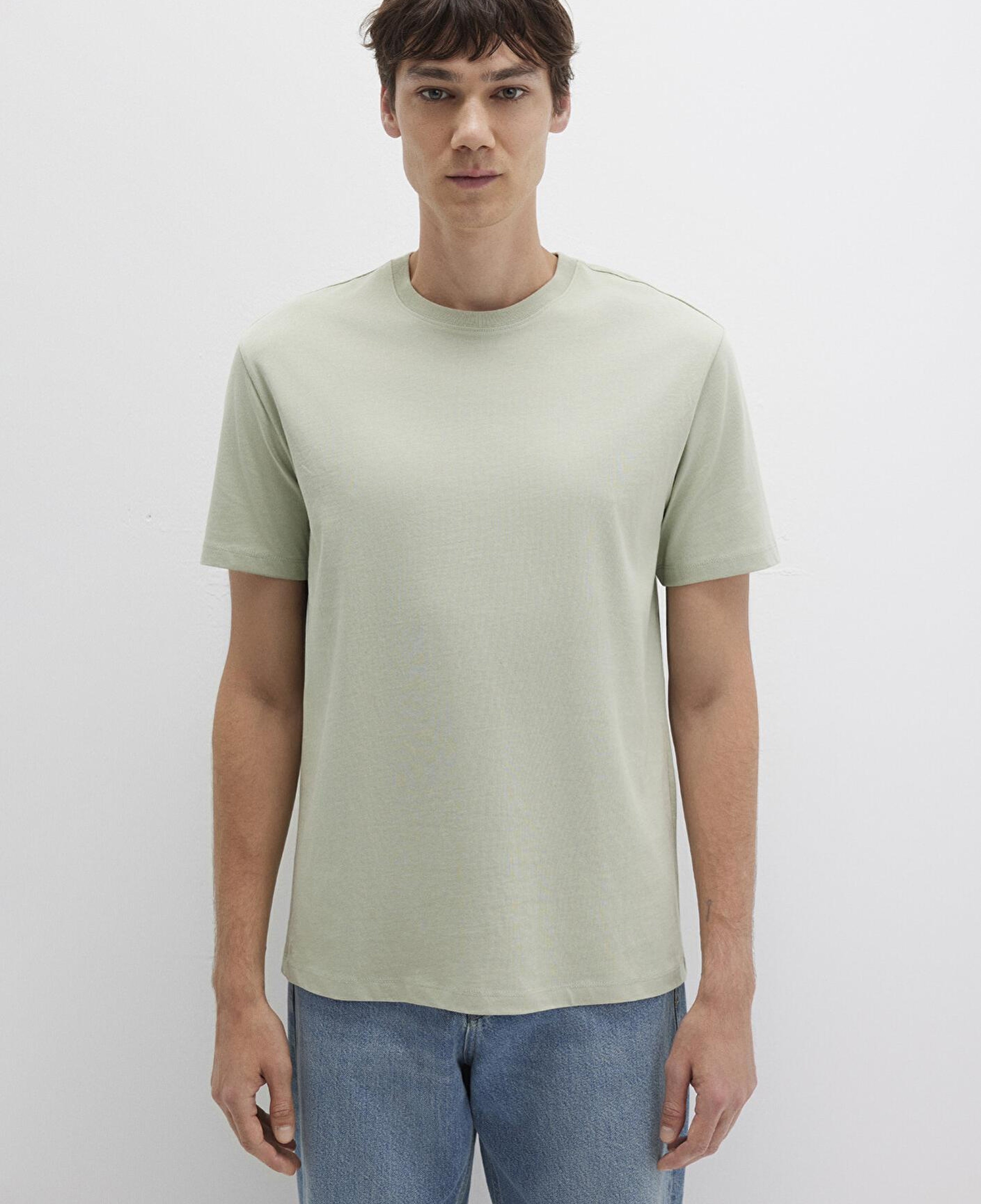 Mavi Yeşil Basic Tişört Loose Fit / Bol Rahat Kesim 066249-85873