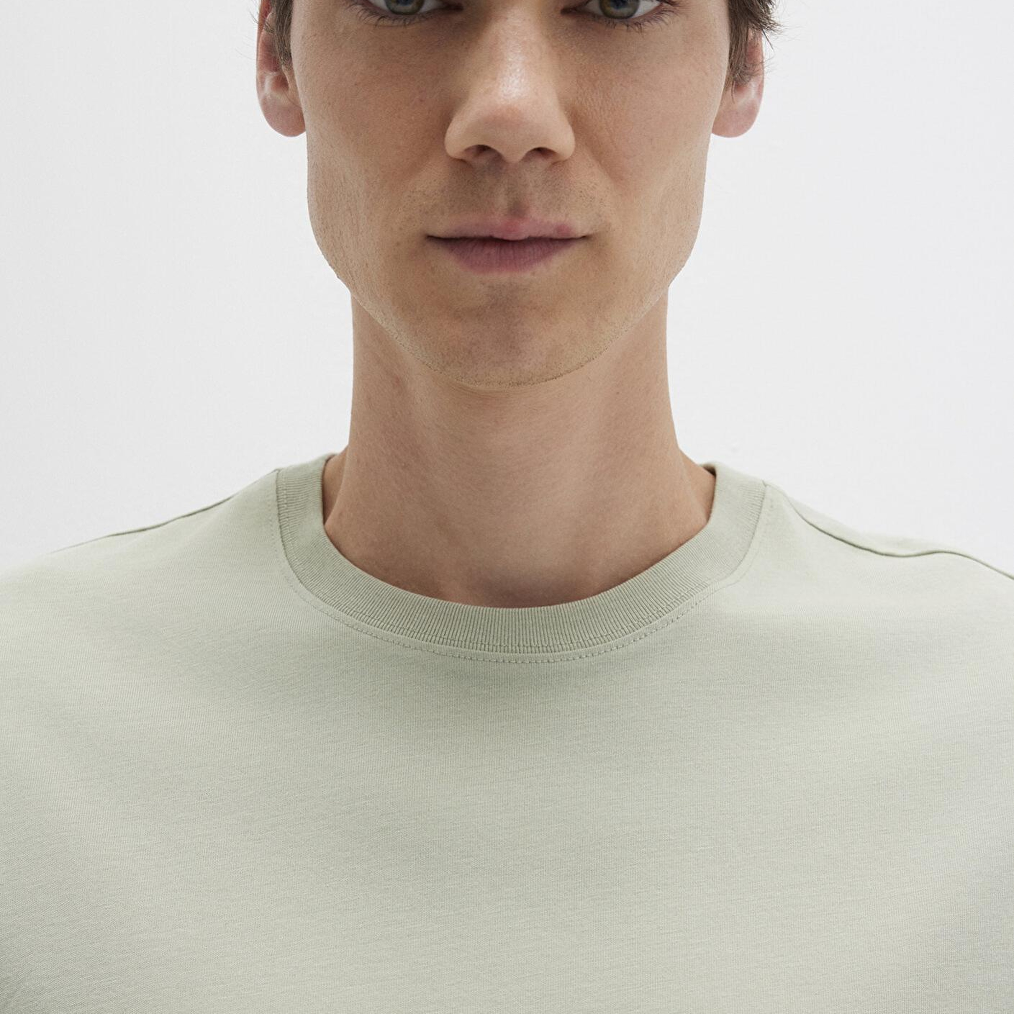 Mavi Yeşil Basic Tişört Loose Fit / Bol Rahat Kesim 066249-85873