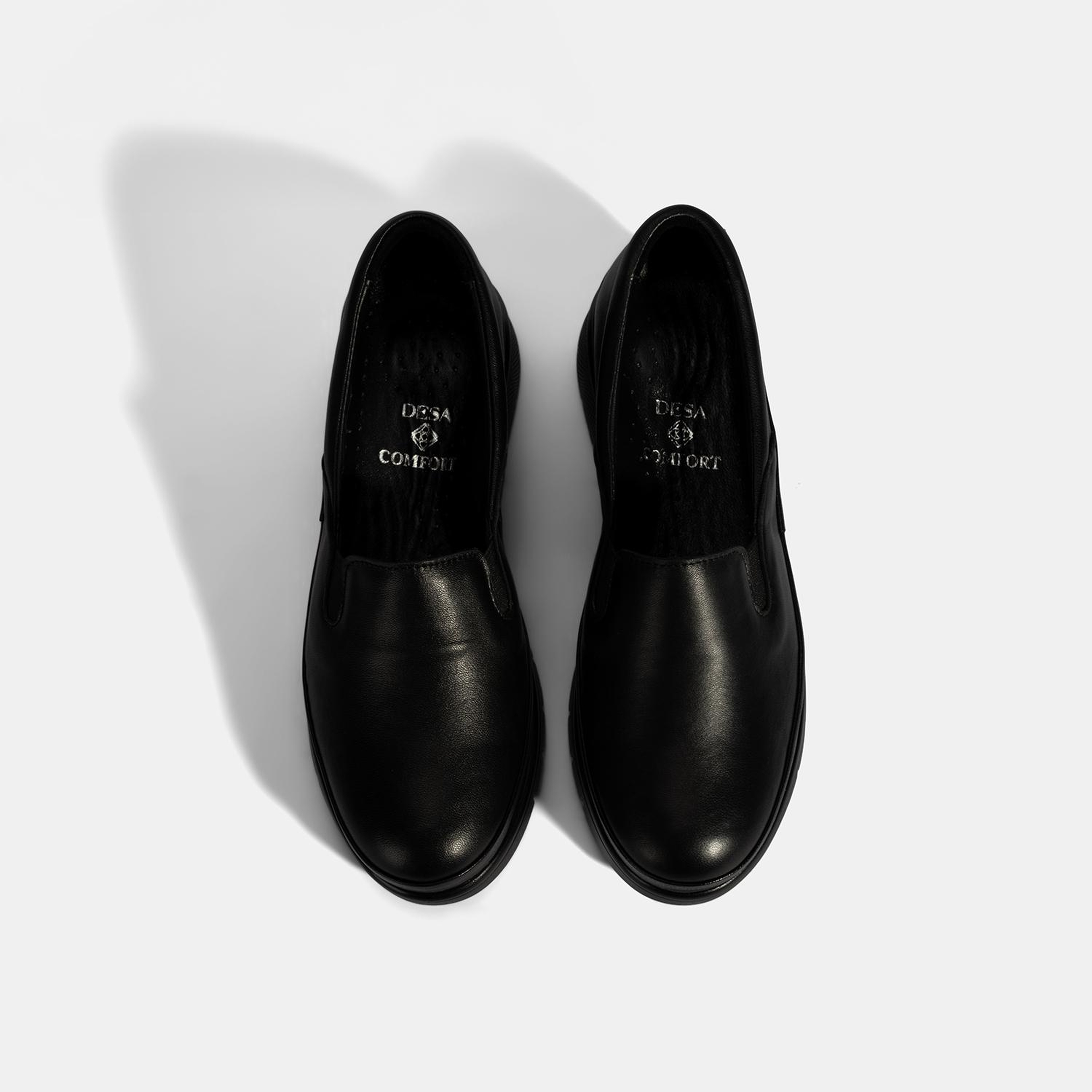 Kadın Siyah DesaComfort Deri Günlük Ayakkabı